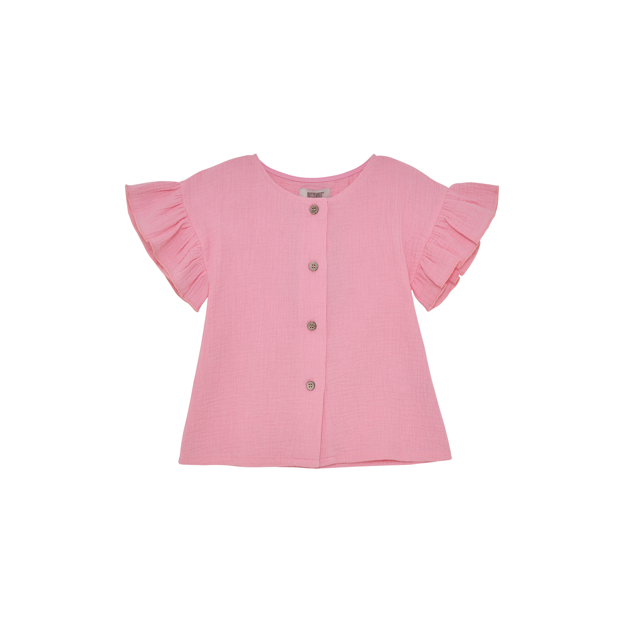 HUTTEliHUT - Blouse SS Muslin, plumeria - Str. 128