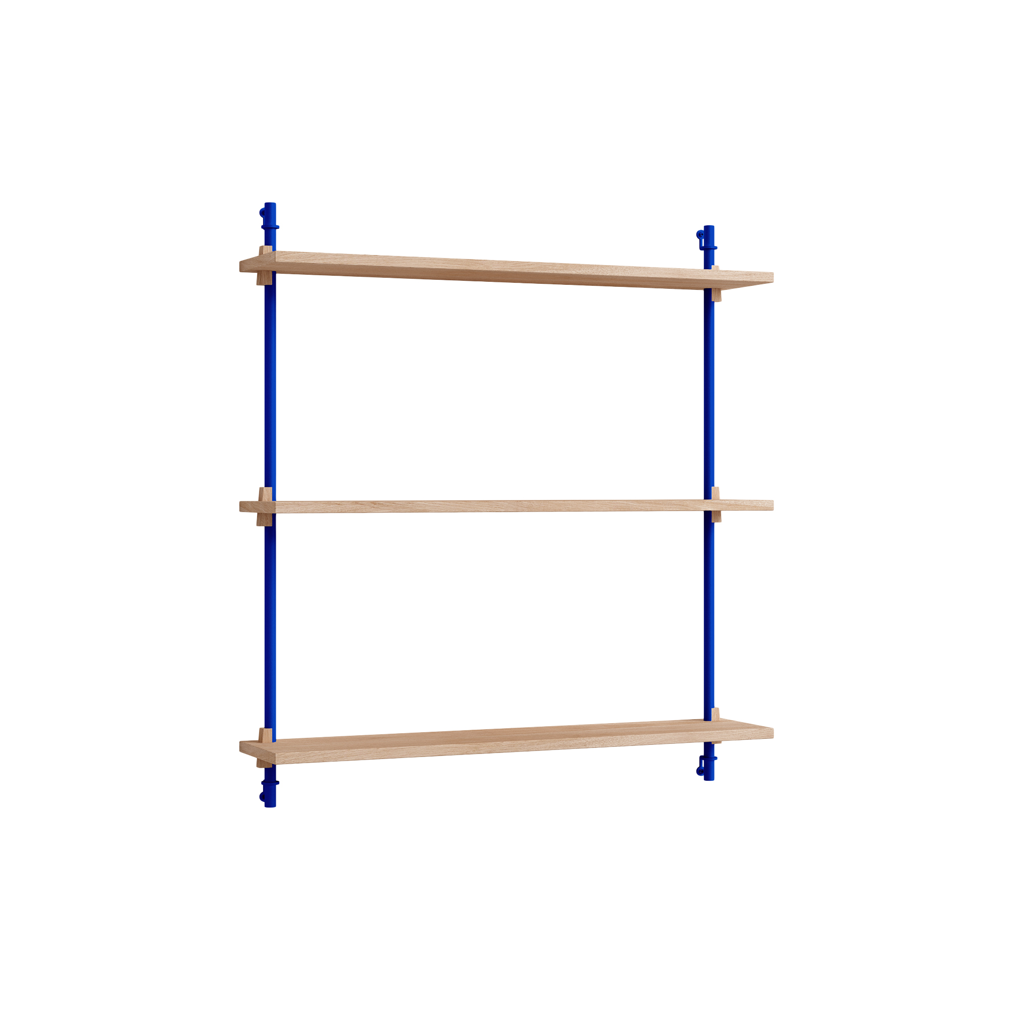 MOEBE - Wall Shelving Standard, oak/deep blue
