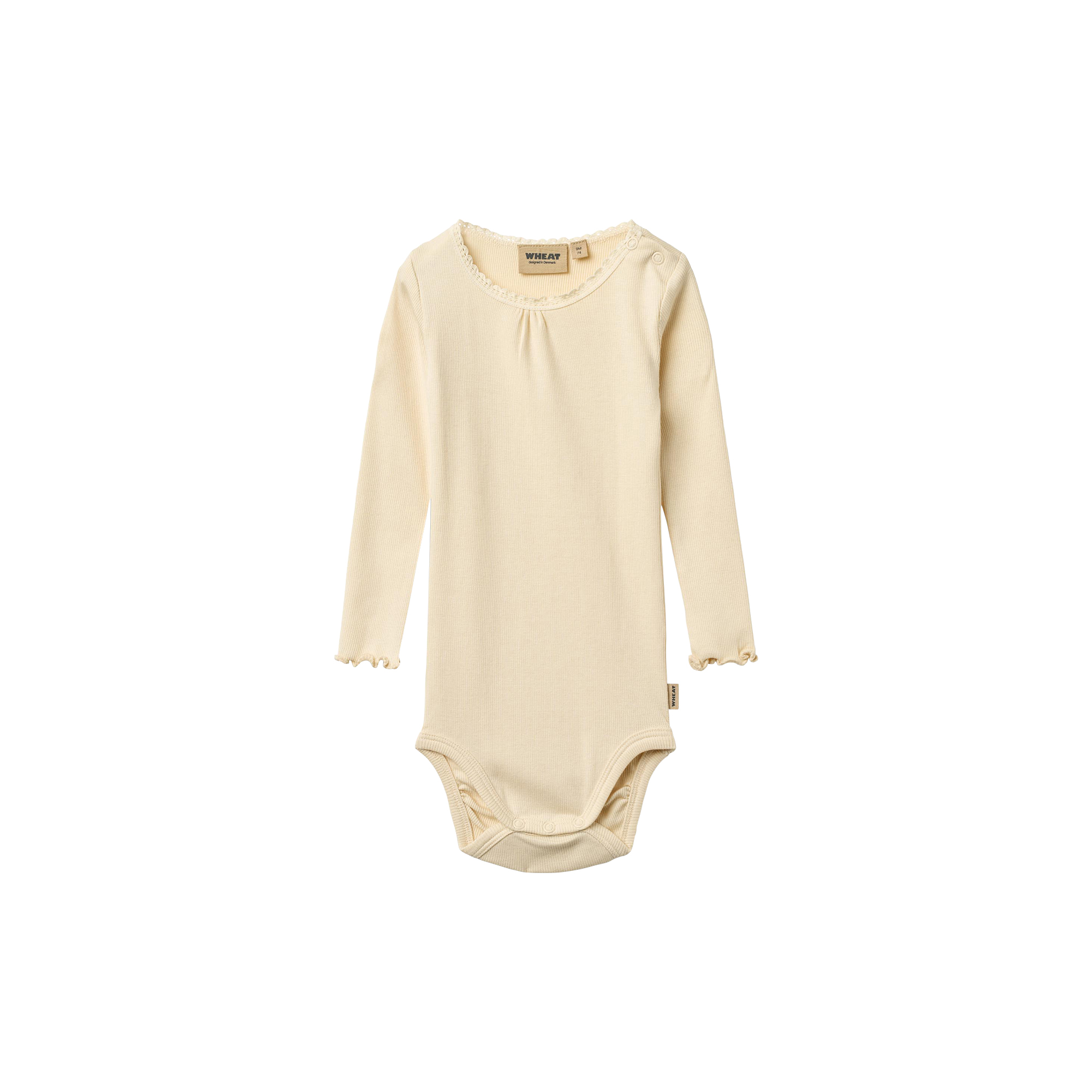 Wheat - Rib Body L/S Lotta, barely apricot - Str. 2Y-92