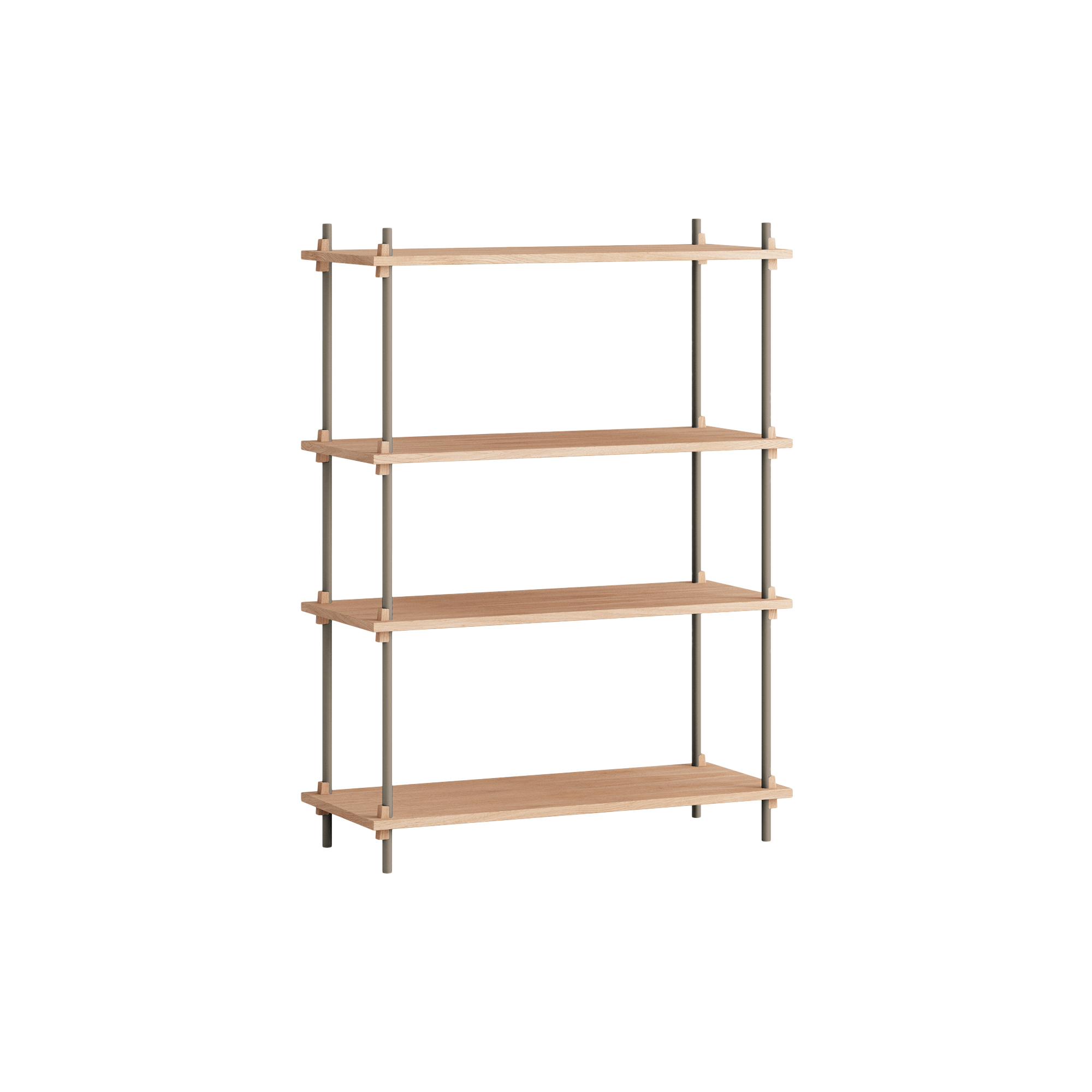 MOEBE - Shelving Classic Medium, oak/warm grey