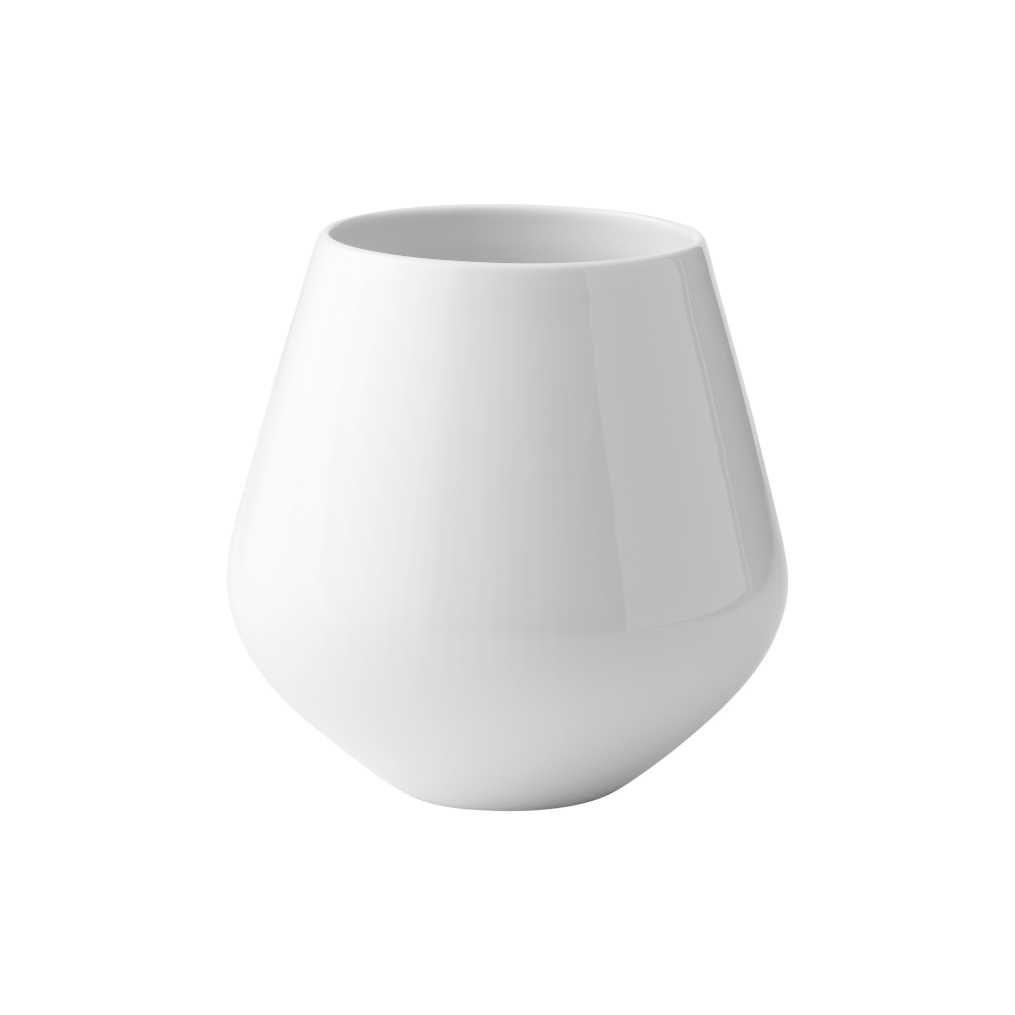 Royal Copenhagen - Hvid Riflet vase 20,5 cm - Large