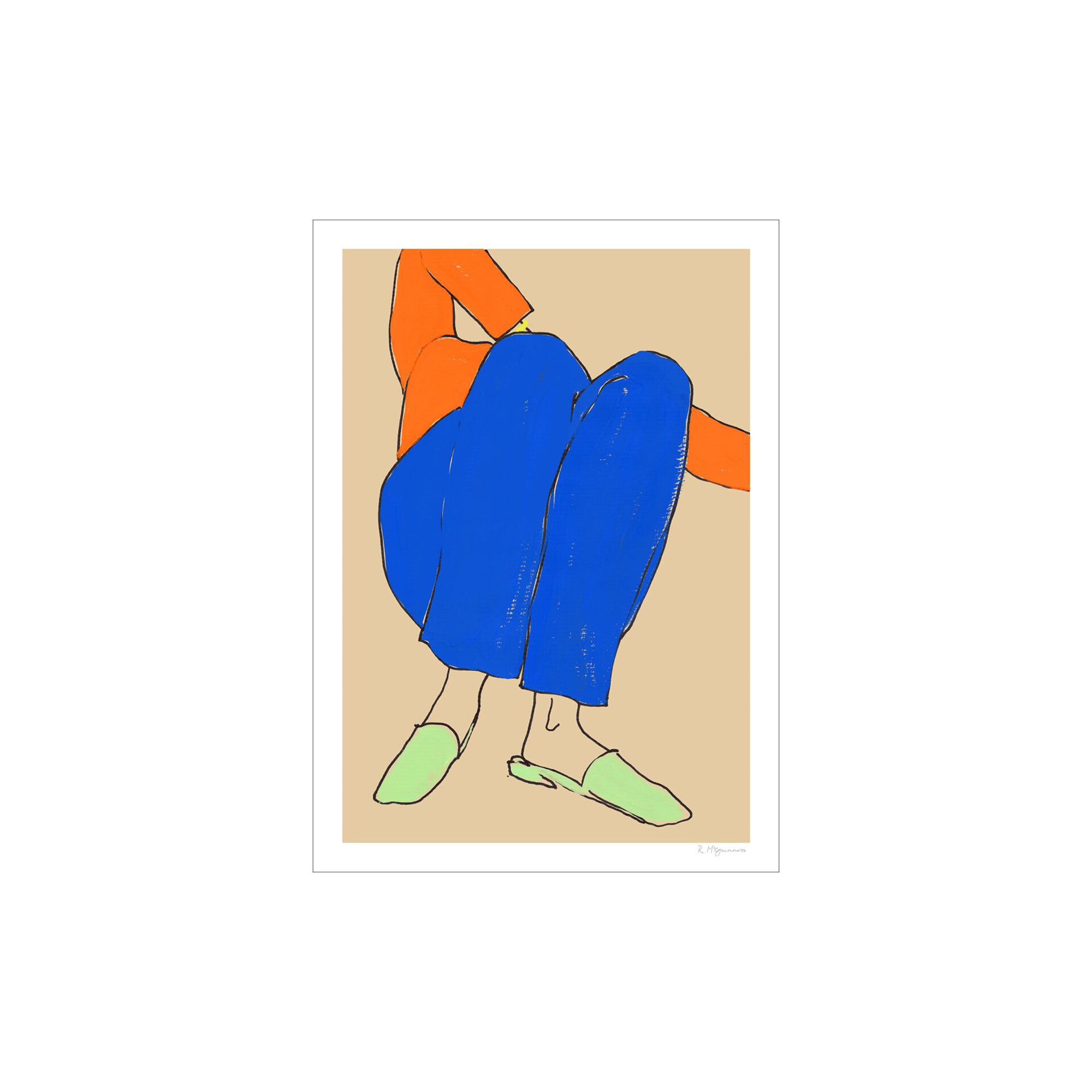 THE POSTER CLUB - Lying Down in Blue and Red - A4