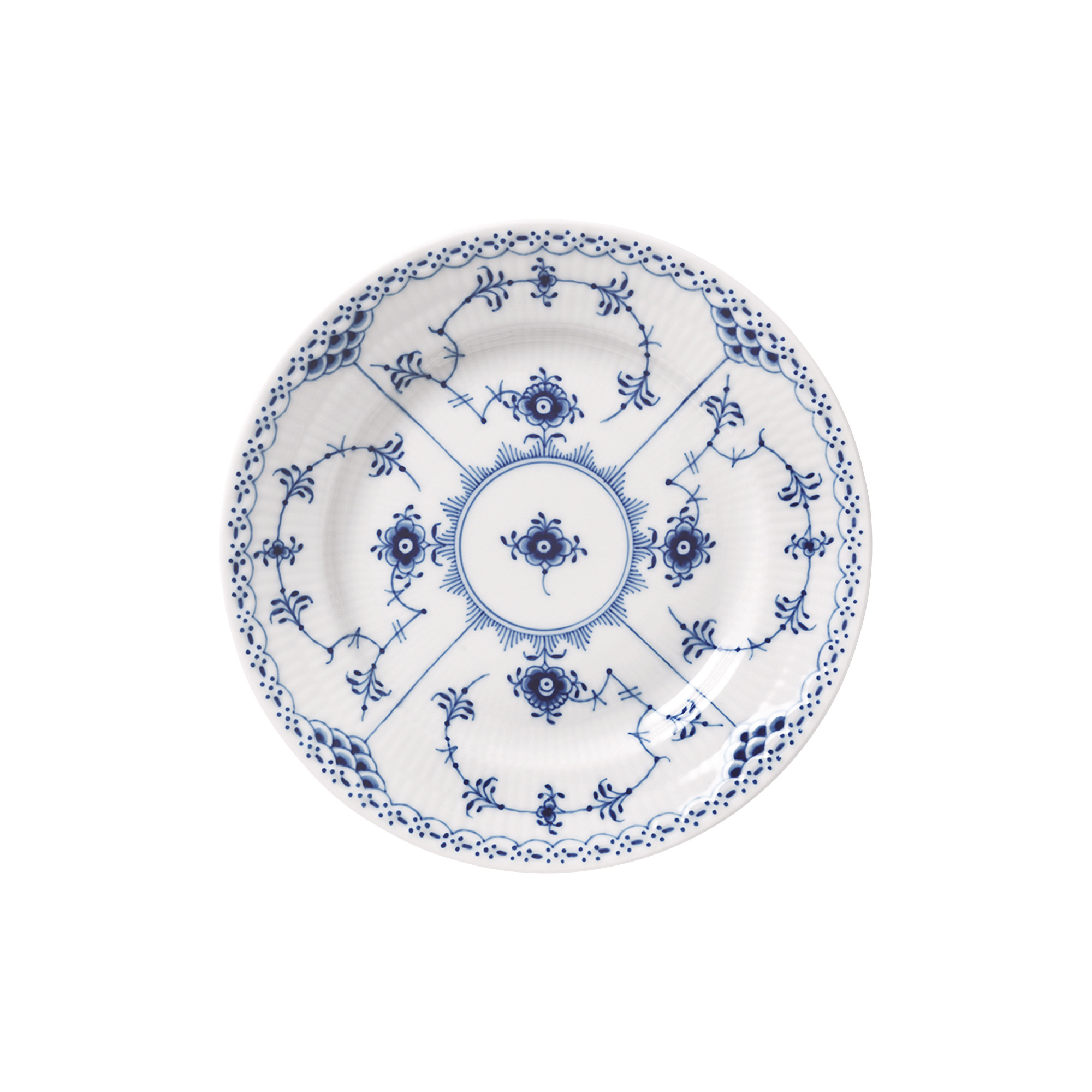 Royal Copenhagen - Musselmalet Halvblonde tallerken Ø 17 cm