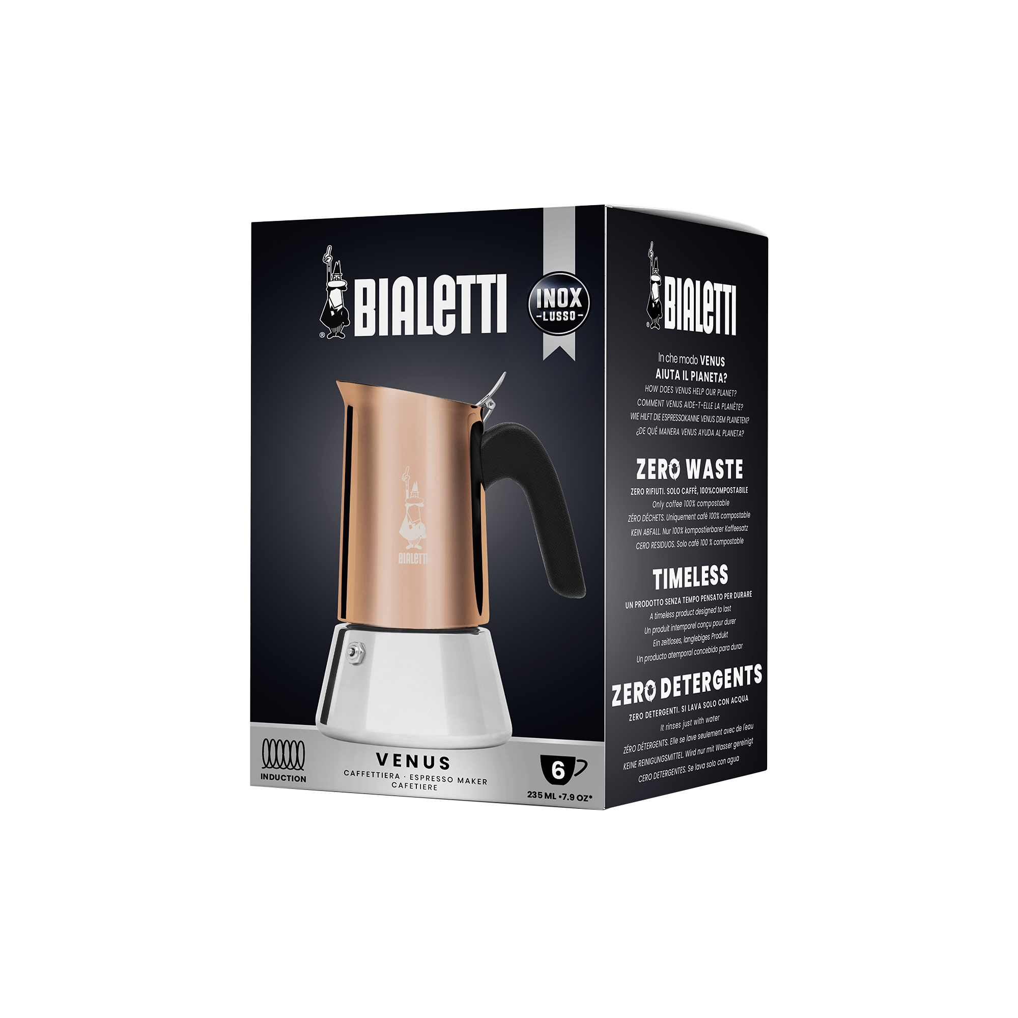 Bialetti - Venus espressokande 6 kopper, kobber - 6cups