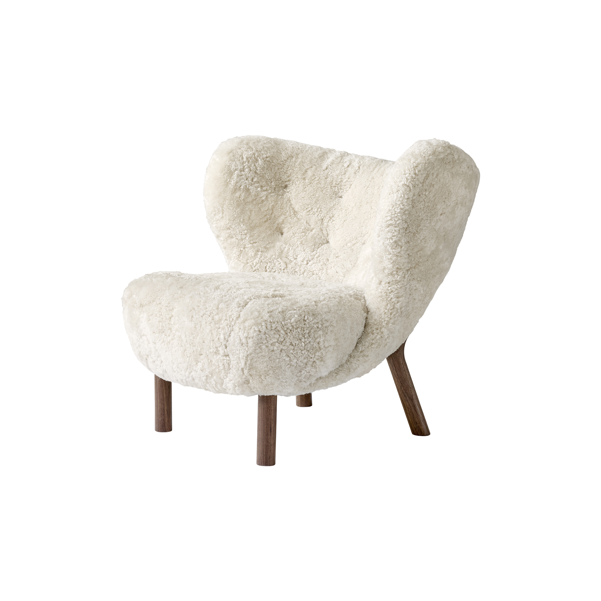 &Tradition - Little Petra VB1 loungestol, Moonlight/olieret valnød - H: 75 x B: 81 x D: 83 cm.