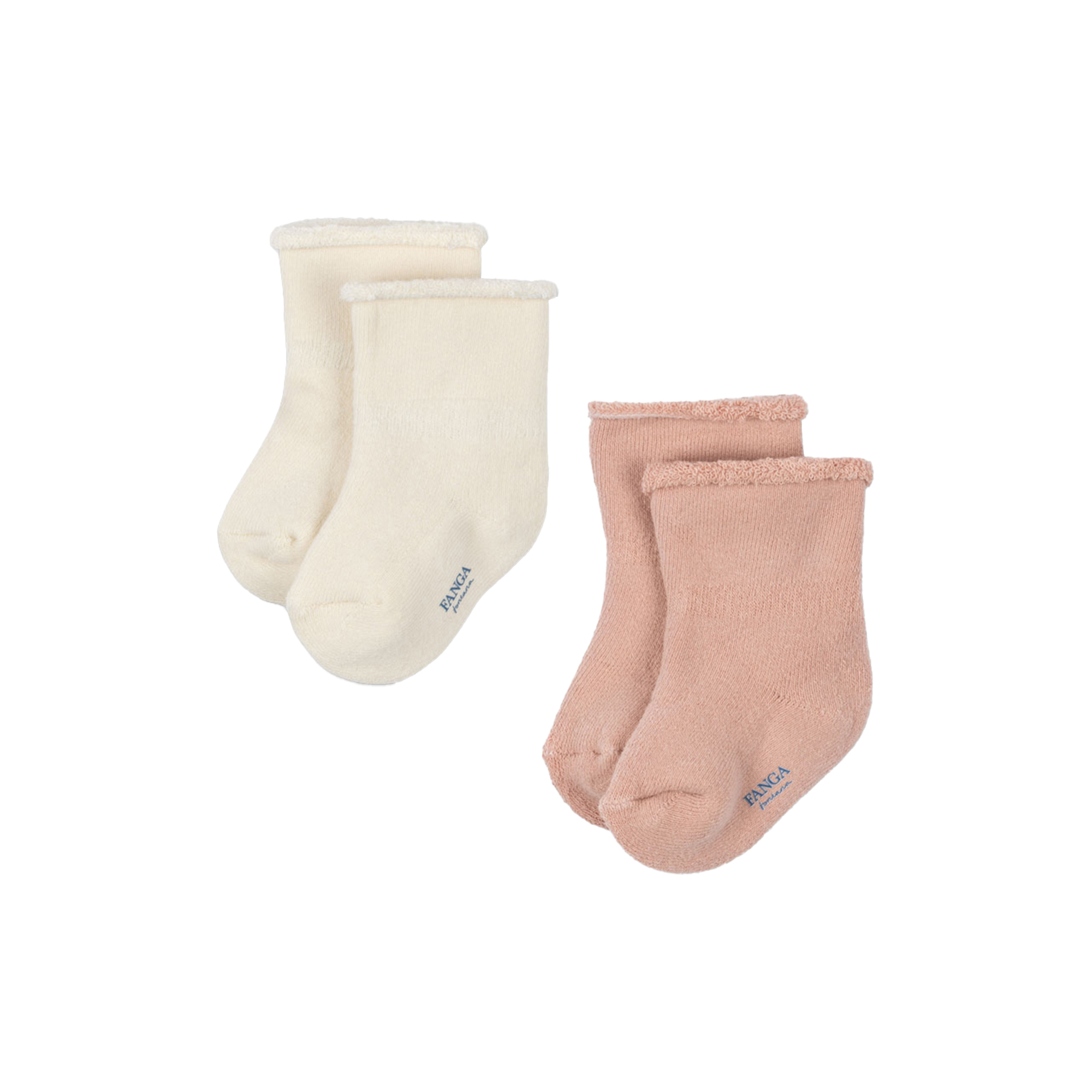 Konges Sløjd - Vicino 2-pack Terry Socks, cameo rose, Fanga Fontana - 15-16