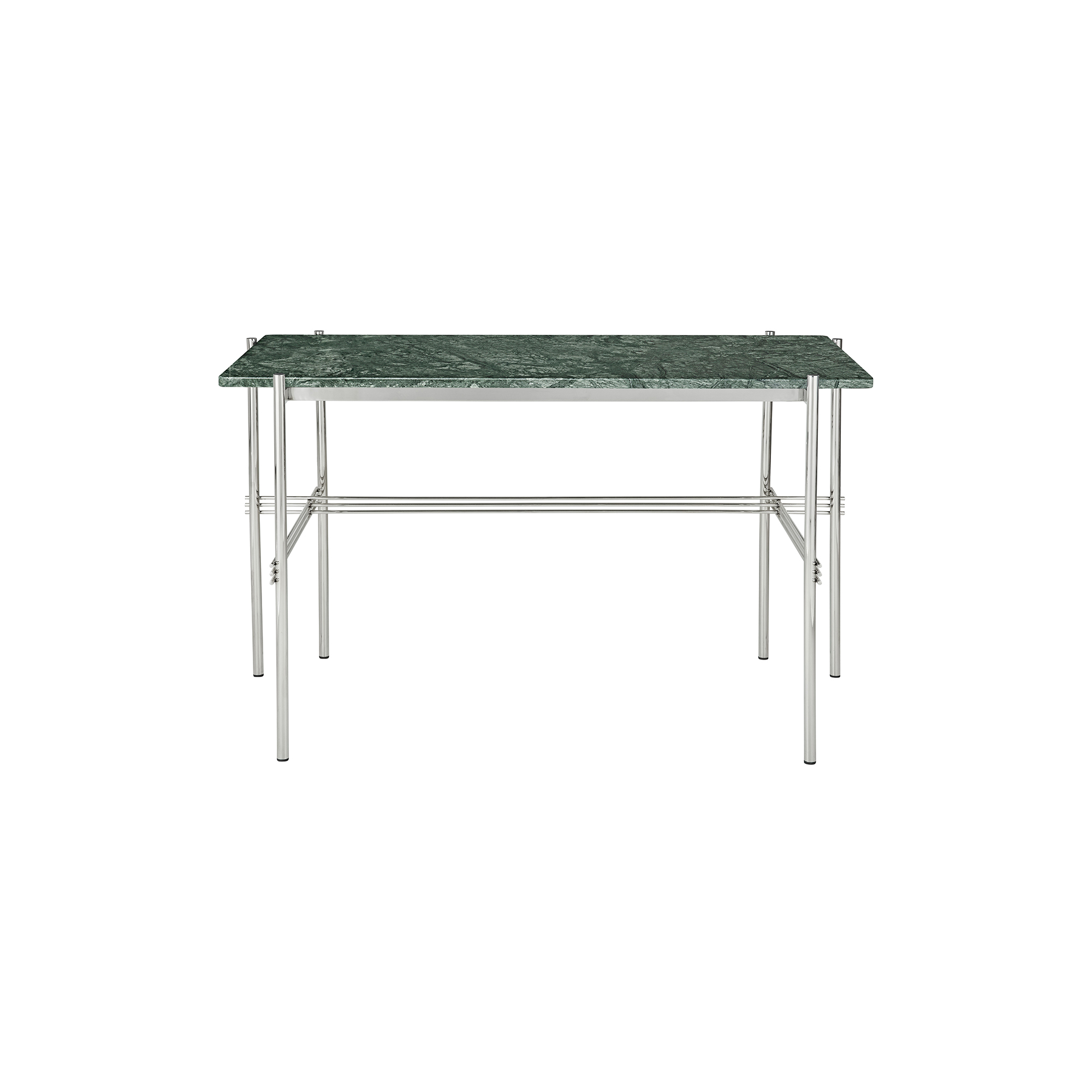 GUBI - TS Desk, green guatemala marble/steel