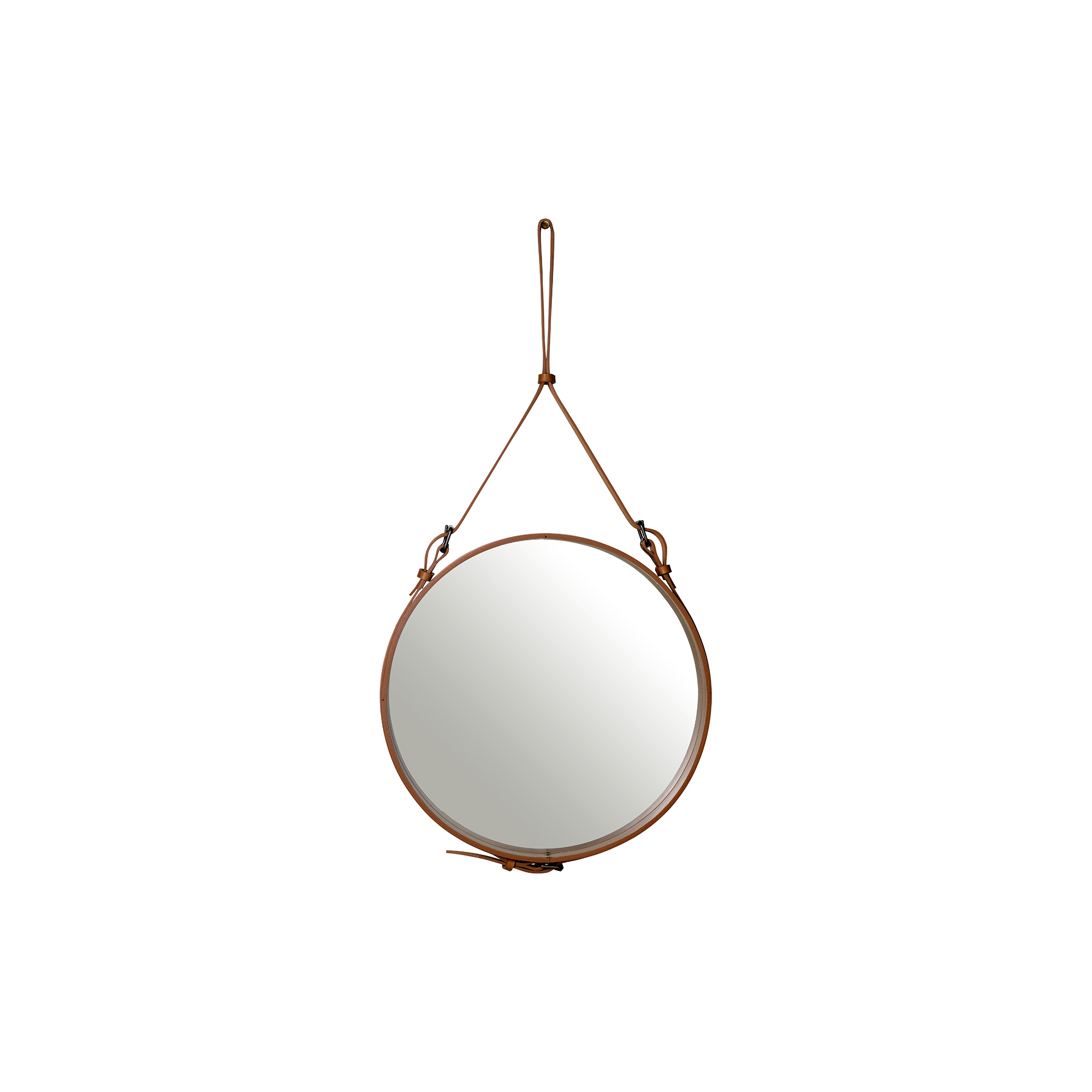 GUBI - Adnet Circular Wall Mirror, tan - Ø58 cm