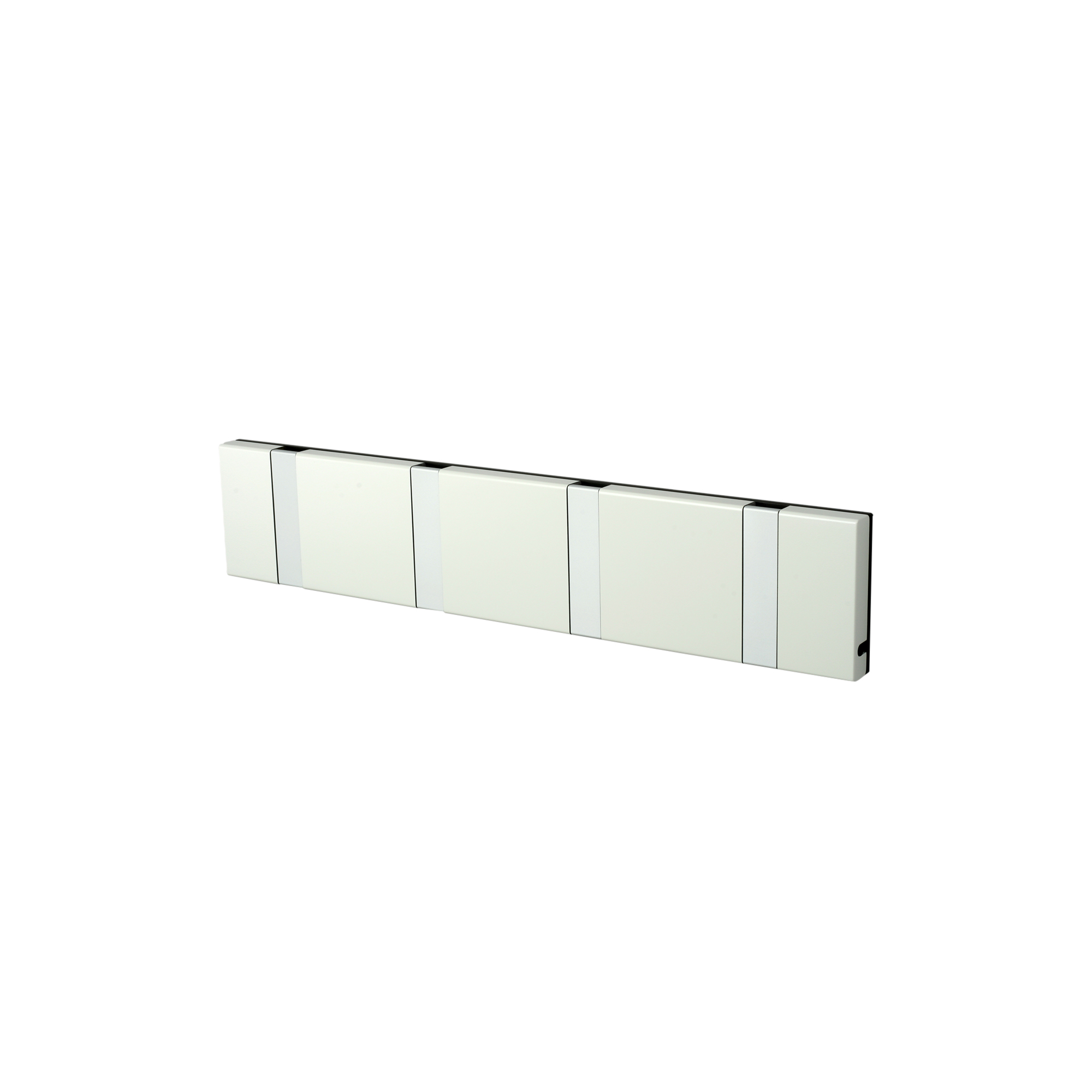 LoCa - KNAX vandret 4 knagerække, nordic/grå - H: 7,9 x L: 39,6 x D: 1,8 cm.