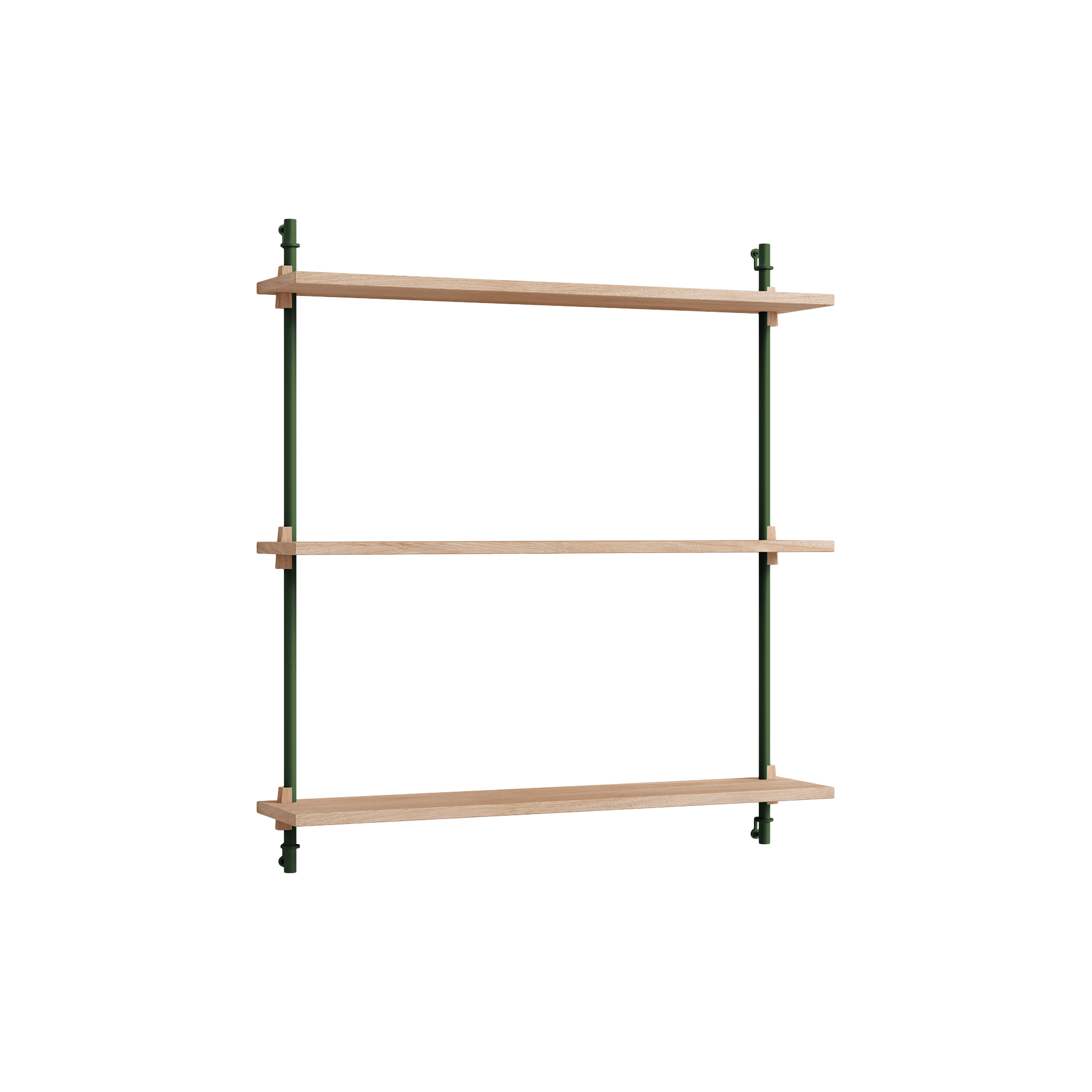 MOEBE - Wall Shelving Standard, oak/pine green