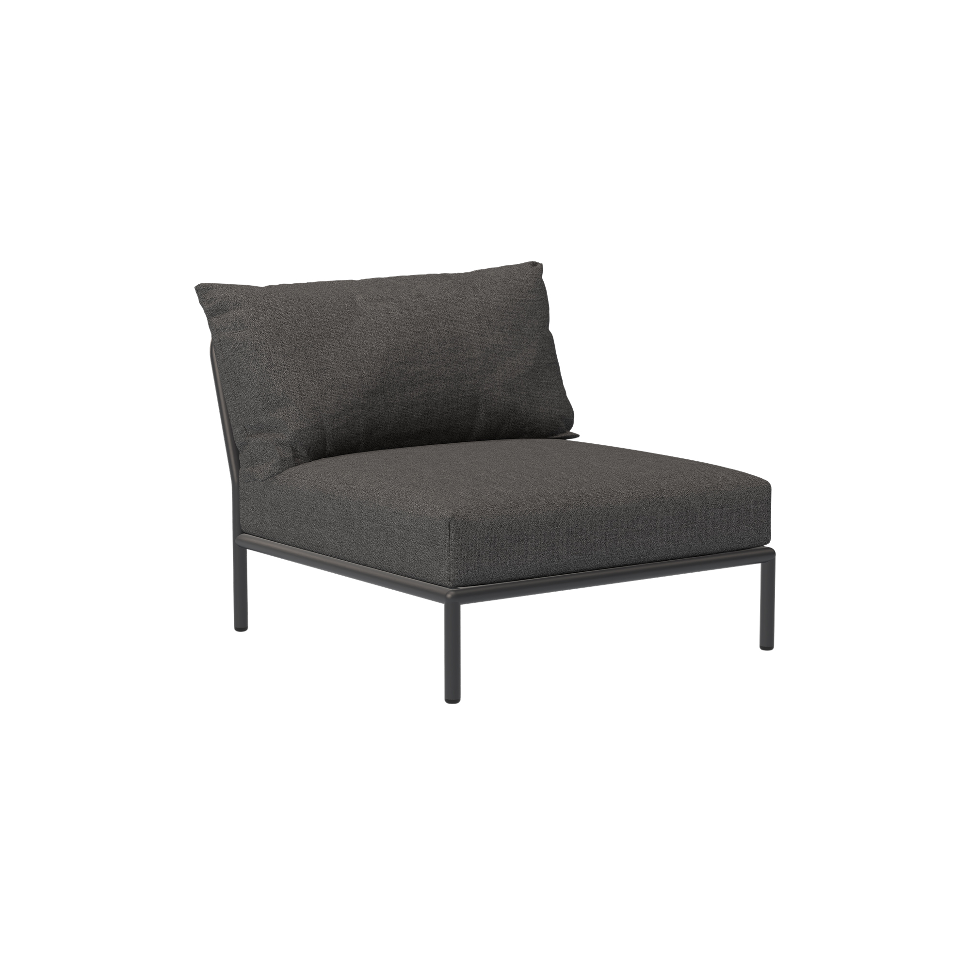 HOUE - LEVEL2 Single Module loungestol, Basic dark grey - H: 68,5 x B: 81 x D: 92,5 cm.