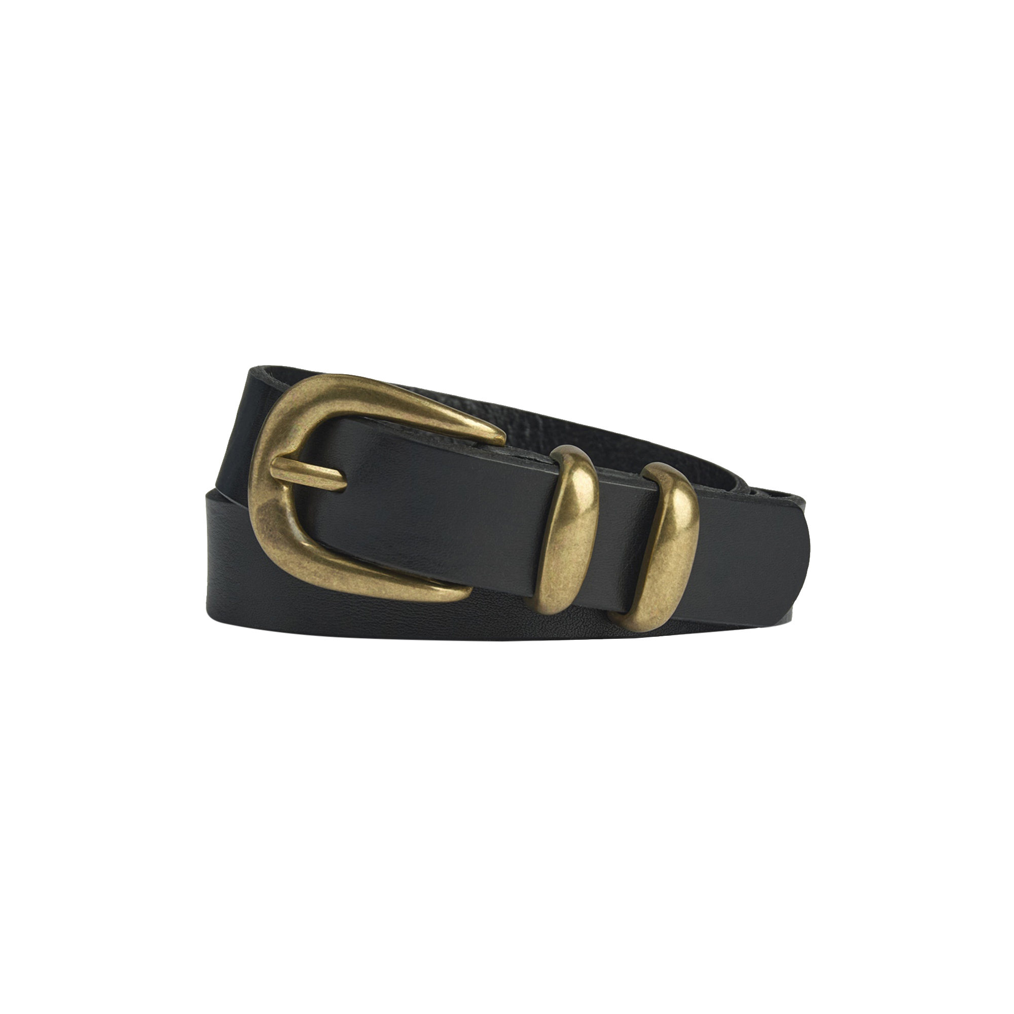 Markberg - SionaMBG Belt, black w/br. gold - 105