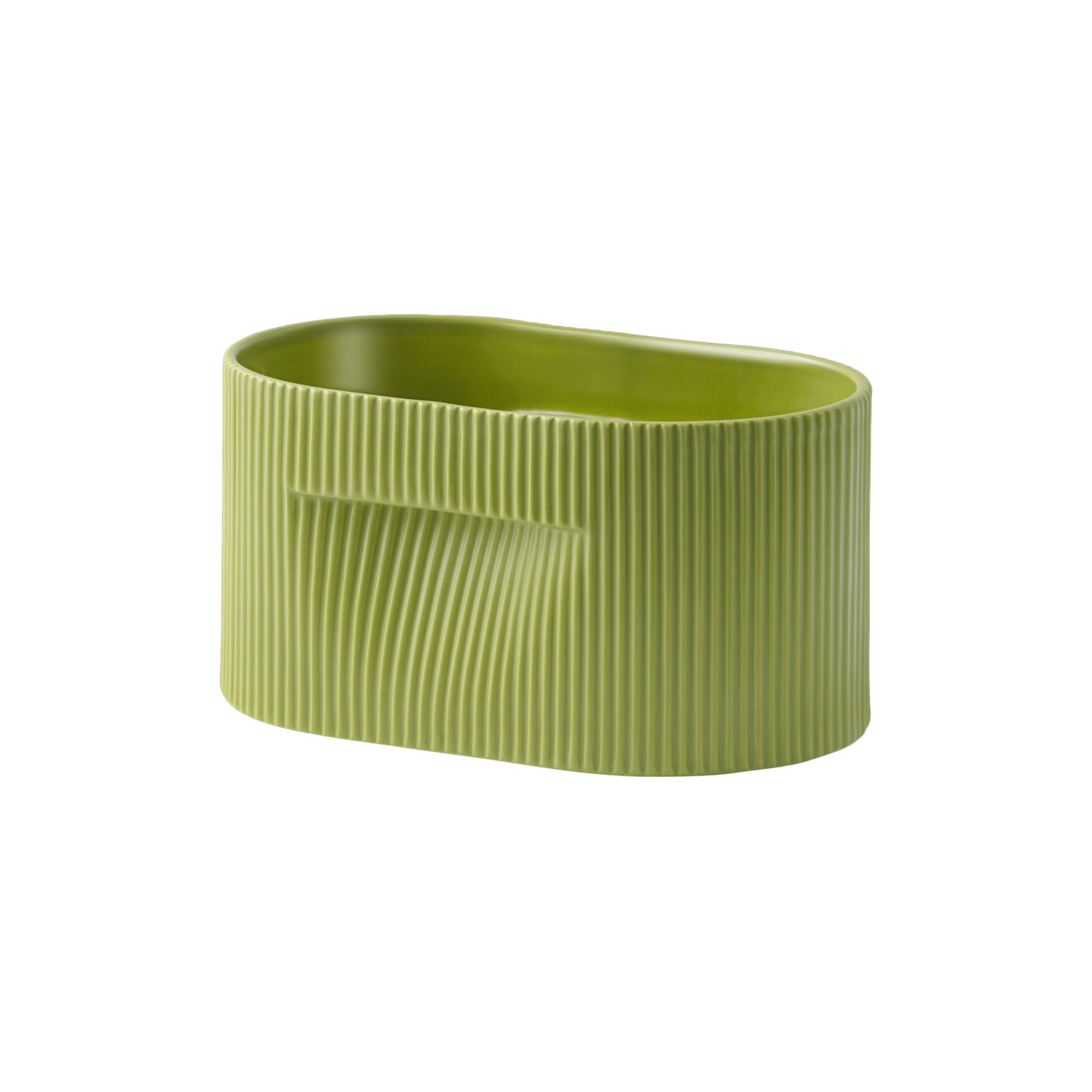 Muuto - Ridge Planter, moss green - H13 cm