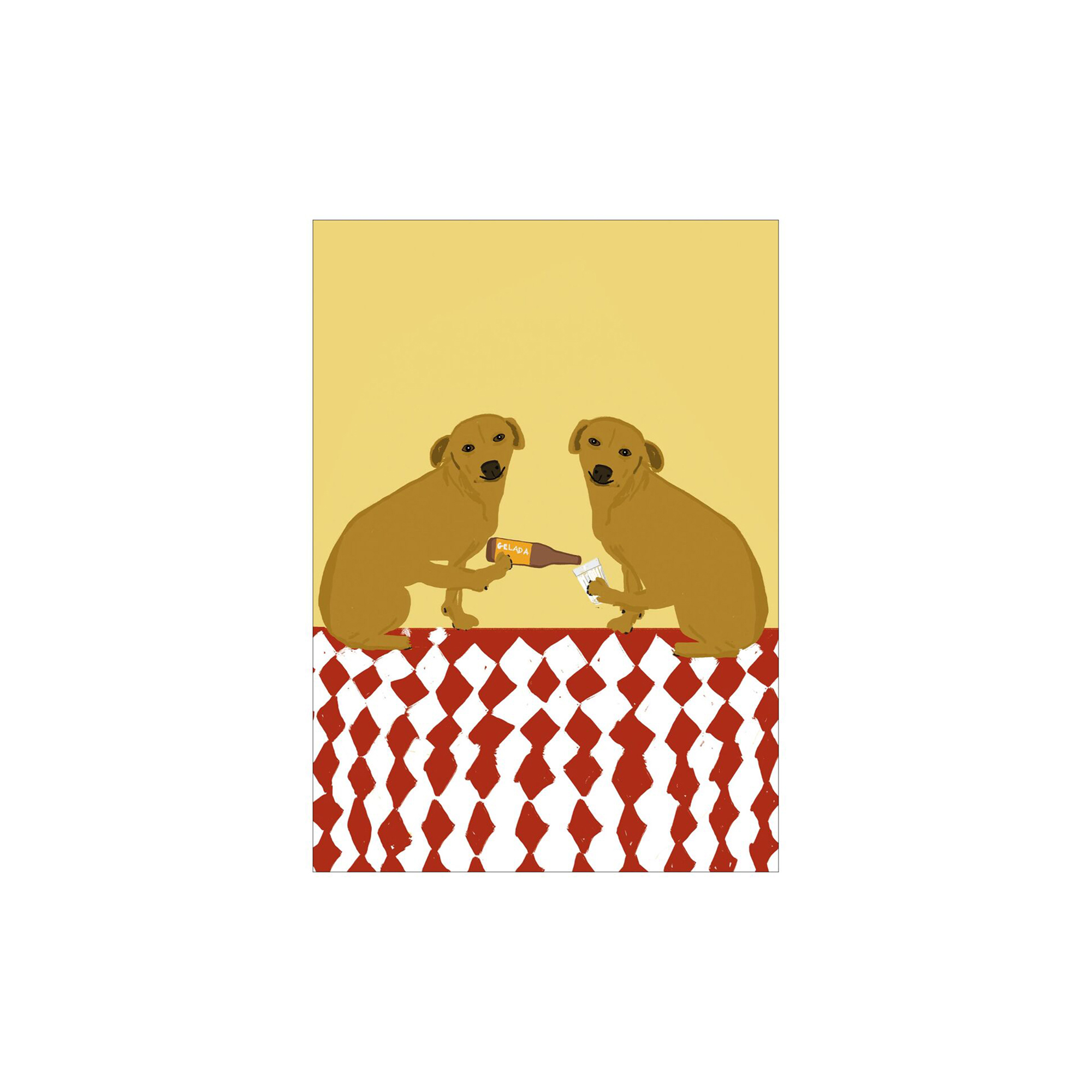 Poster & Frame - Drunk Dogs - A4