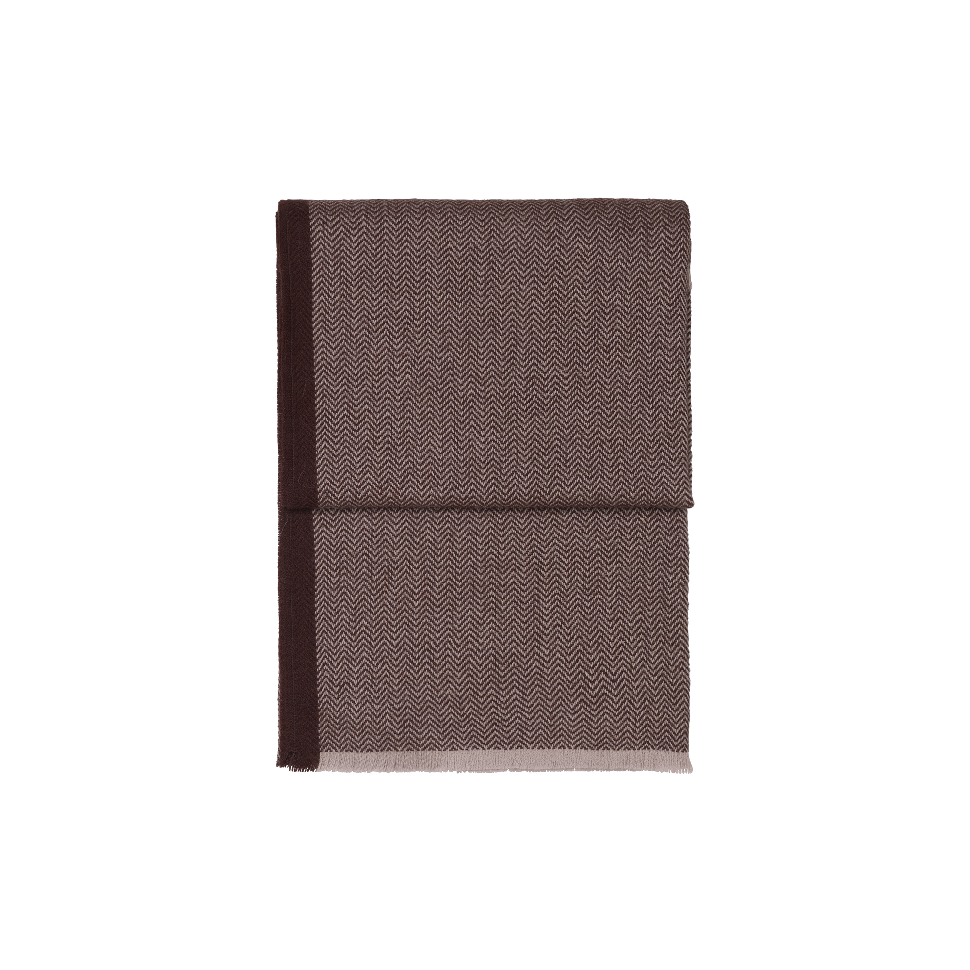 ELVANG - Herringbone plaid, chocolate/beige