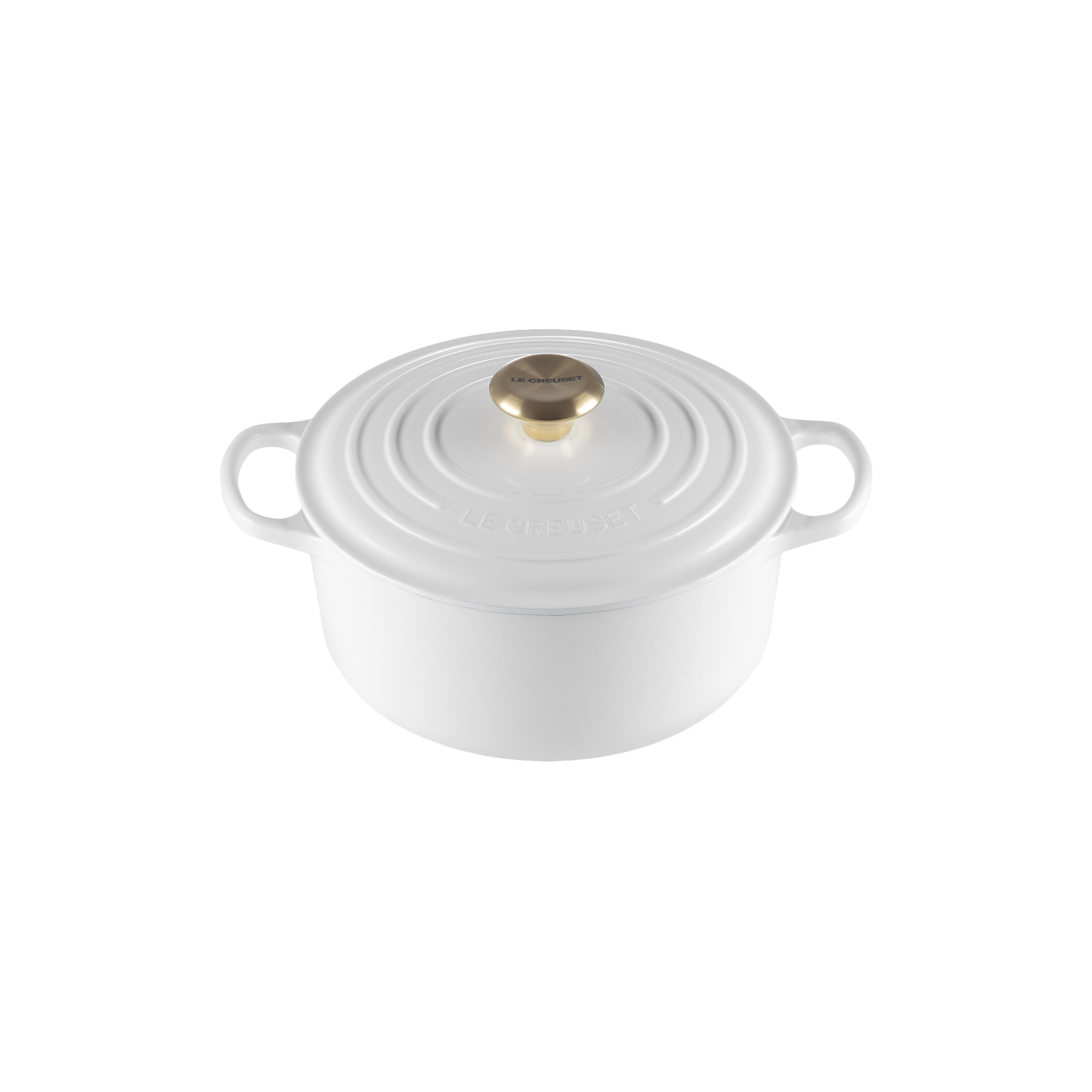 Le Creuset - Signature rund støbejernsgryde Ø 24 cm, white - Ø24 cm