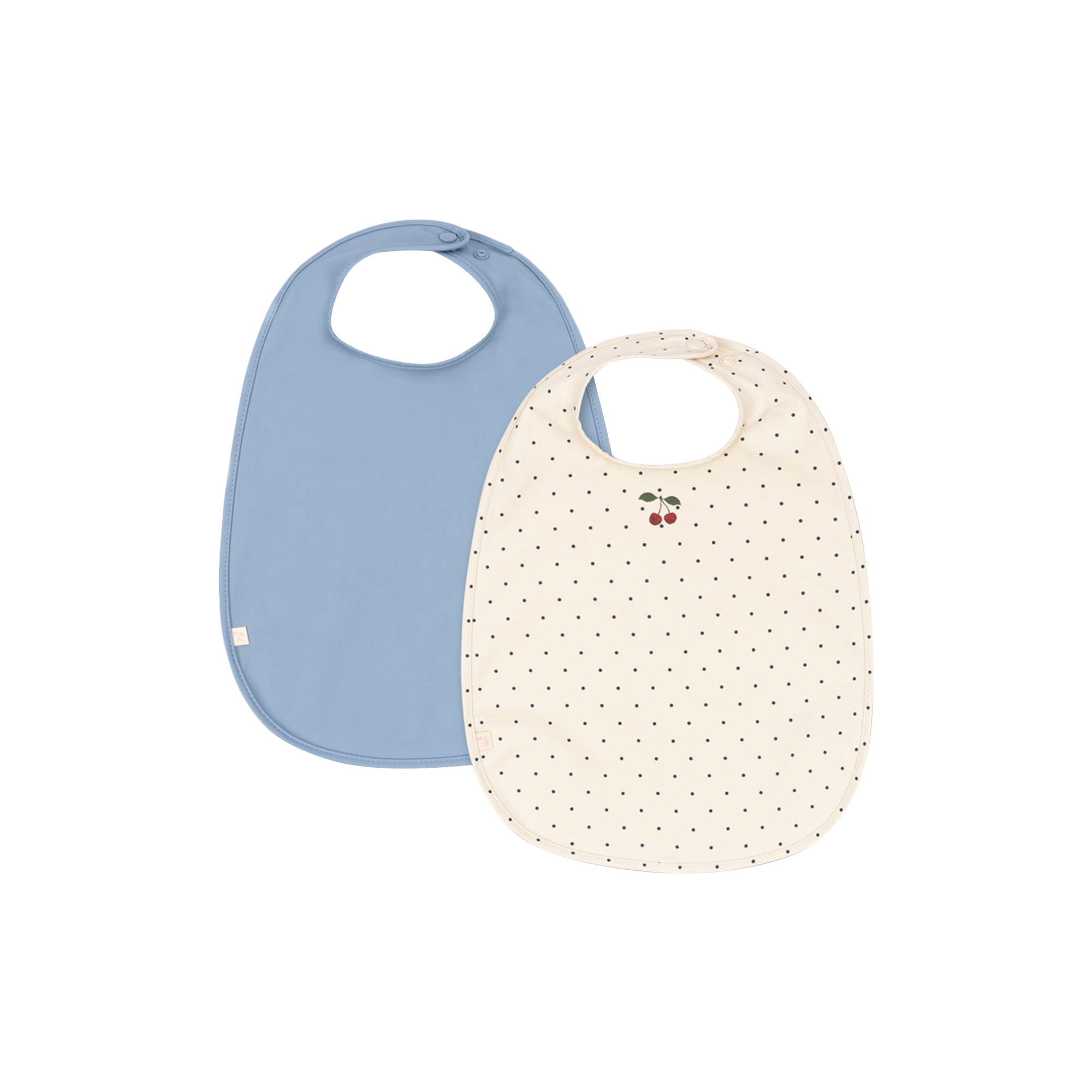 Konges Sløjd - 2 Pack Dinner Bib, navy dot/rain washed