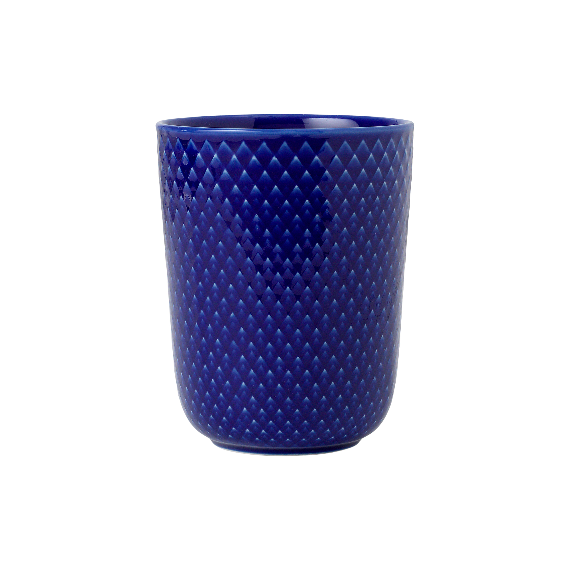 Lyngby Porcelæn - Rhombe Color krus, mørk blå