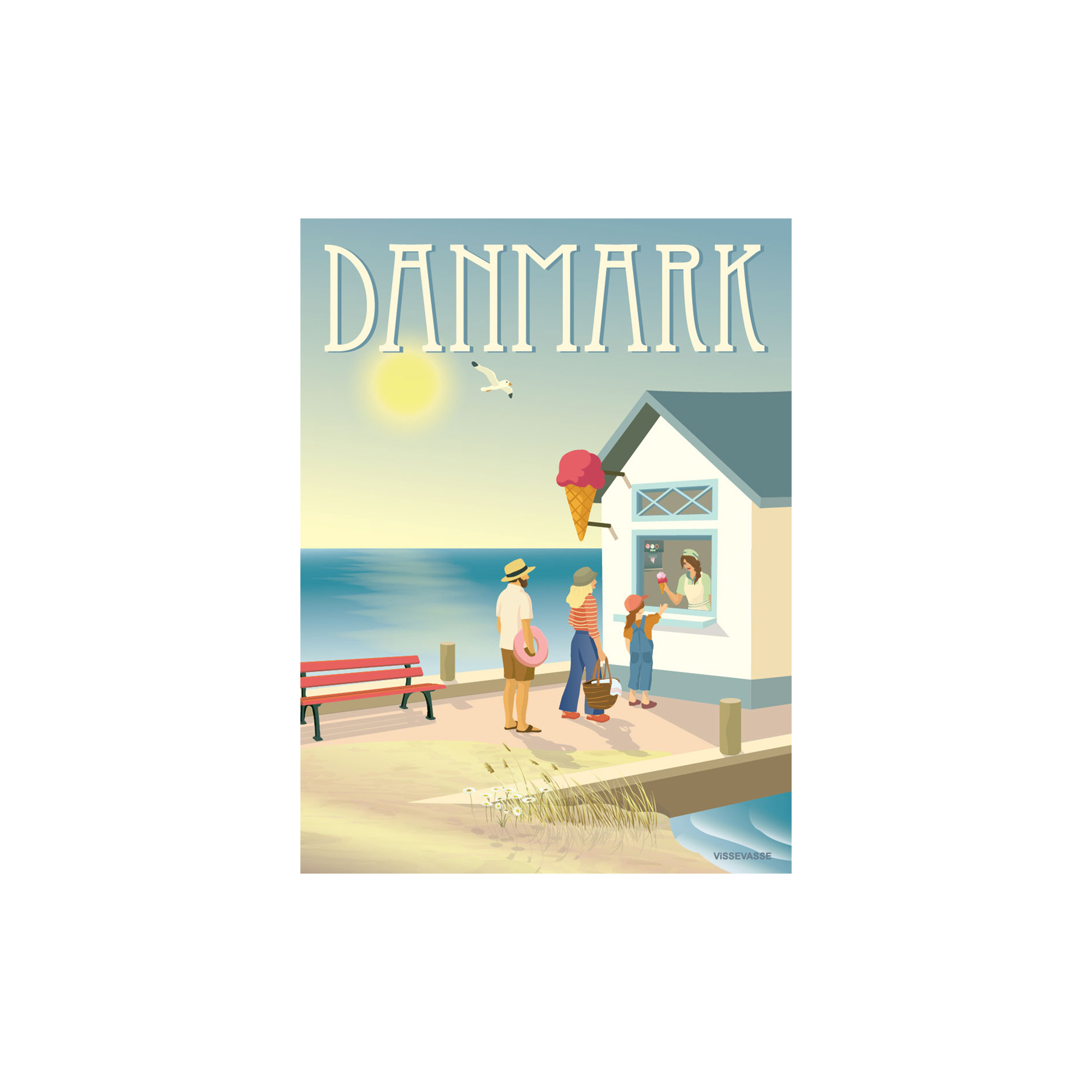 ViSSEVASSE - Danmark Ishuset plakat - 50x70 cm