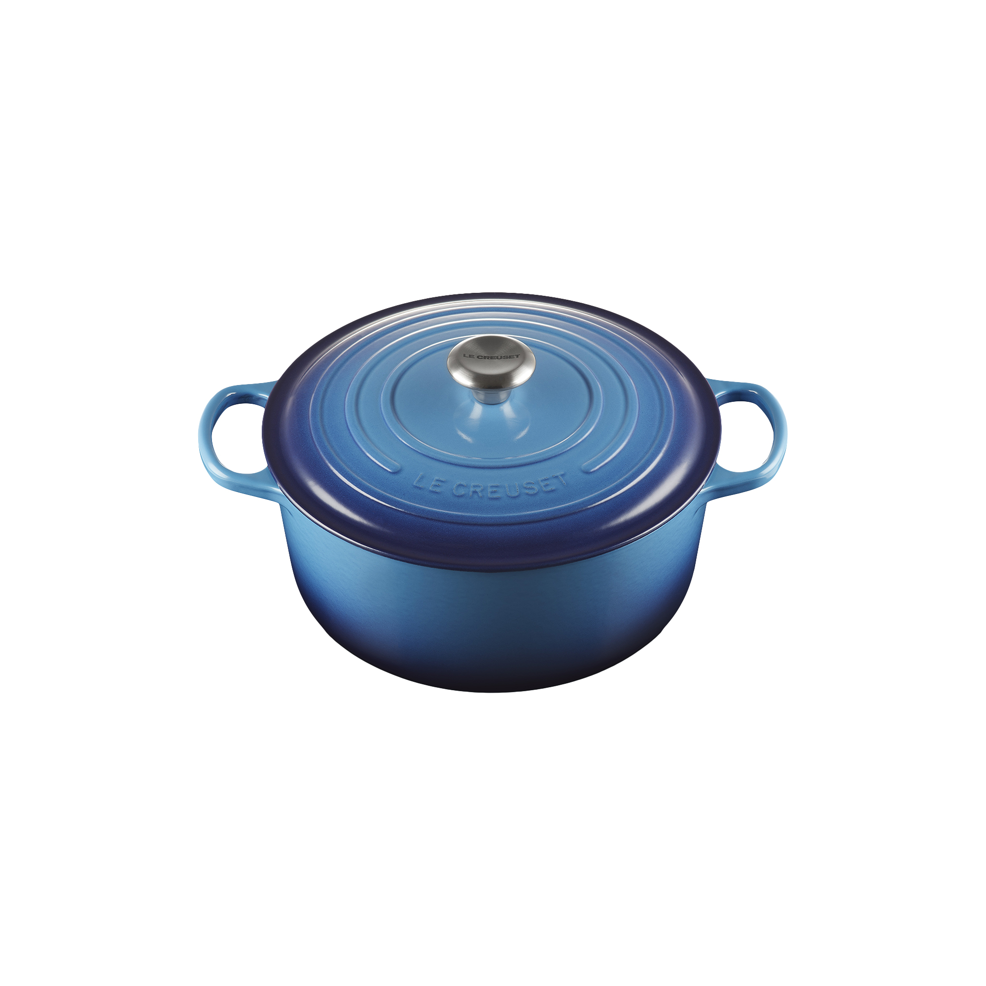 Le Creuset - Signature rund støbejernsgryde Ø 28 cm, azure blue - Ø28 cm