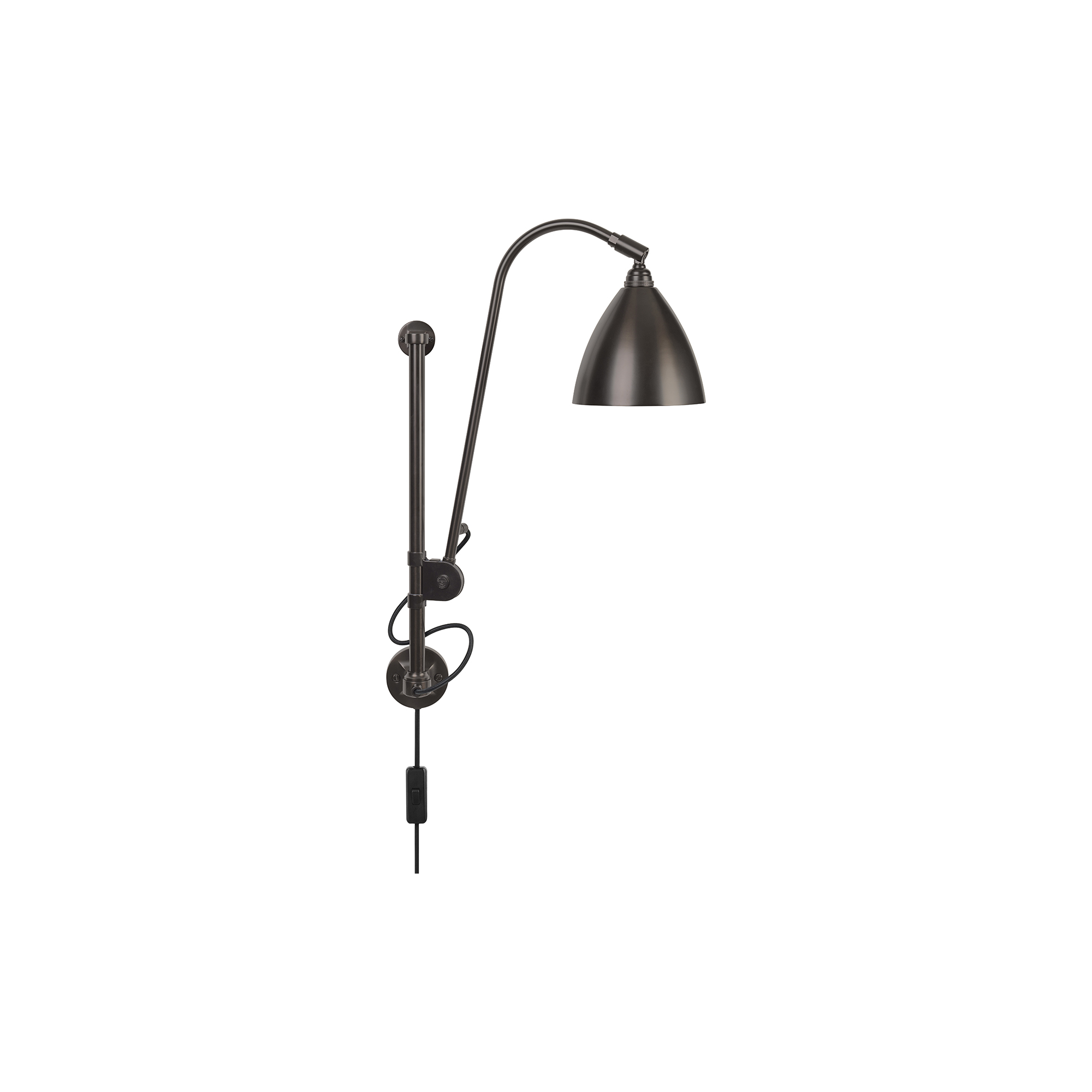 GUBI - Bestlite BL5 Wall Lamp, black brass - H: 54-87 x Ø 16 cm.
