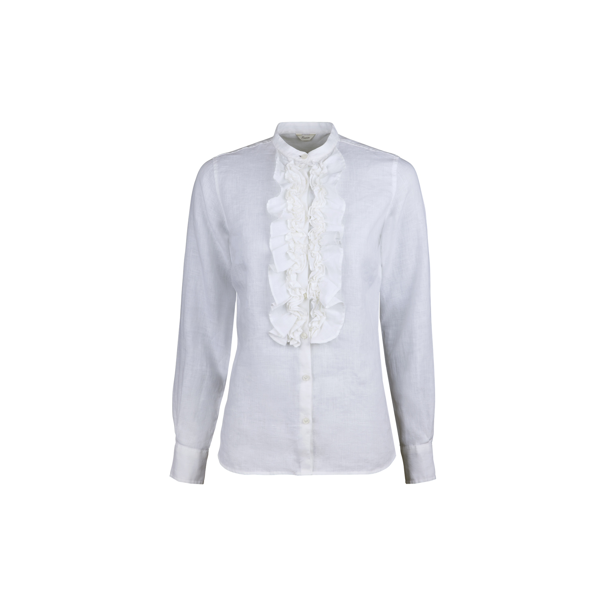 Stenströms - Hillary Blouse Front frill, white - Str. 46