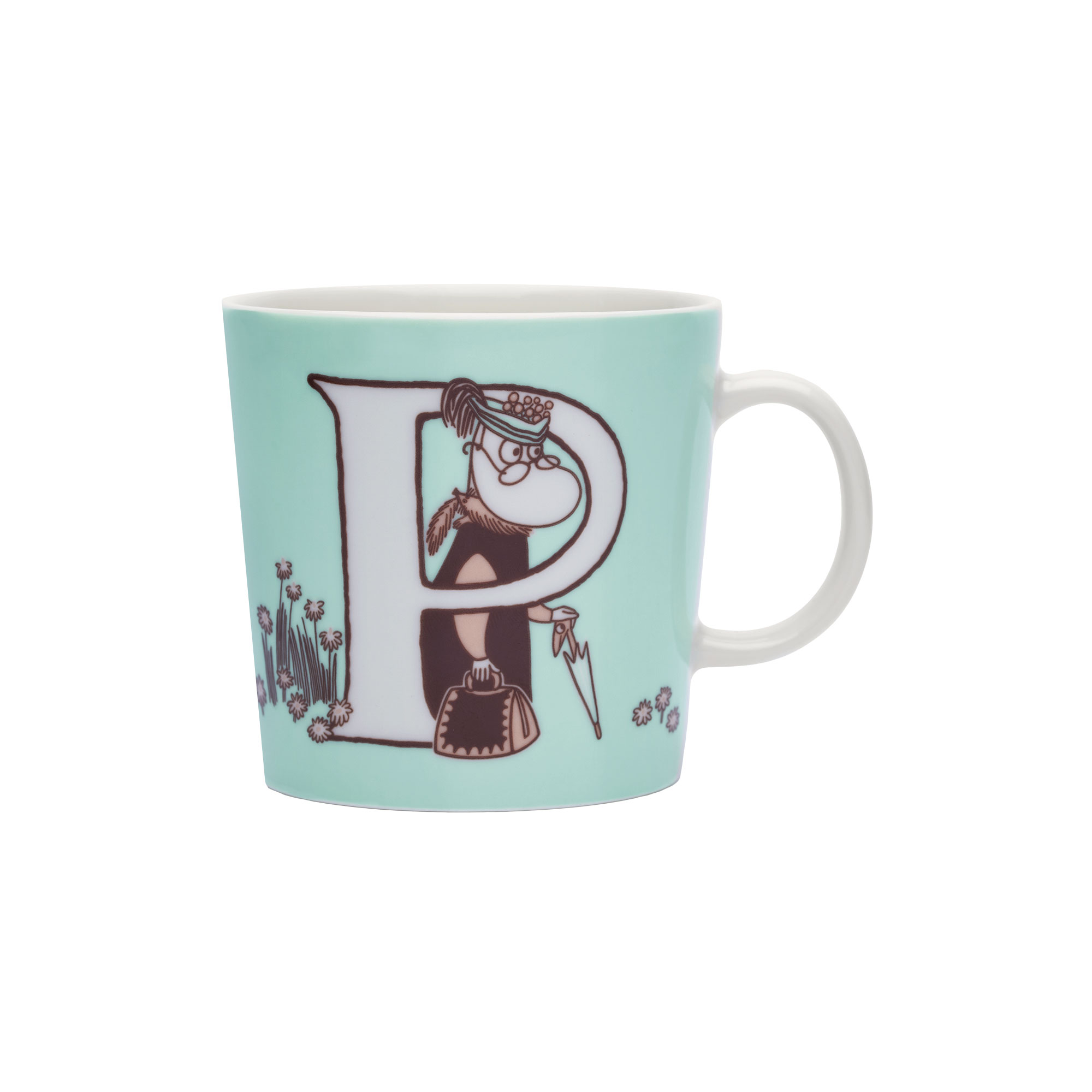 Moomin Arabia - Mumi krus 40 cl Alfabet P, Alfabet kollektion