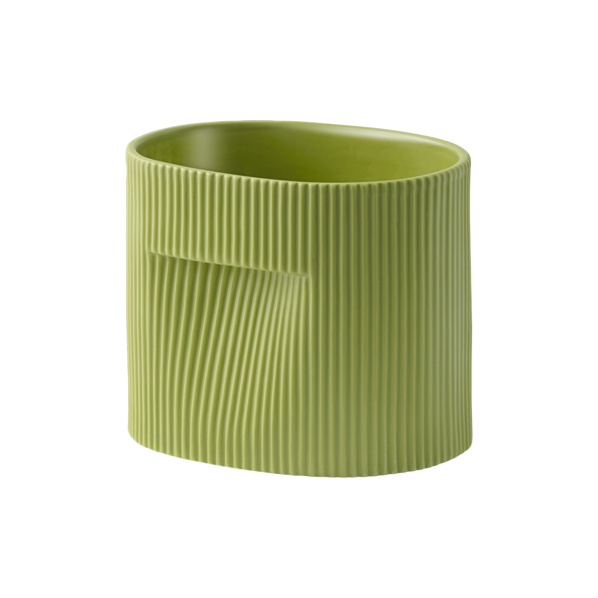 Muuto - Ridge Planter moss green - H15 cm