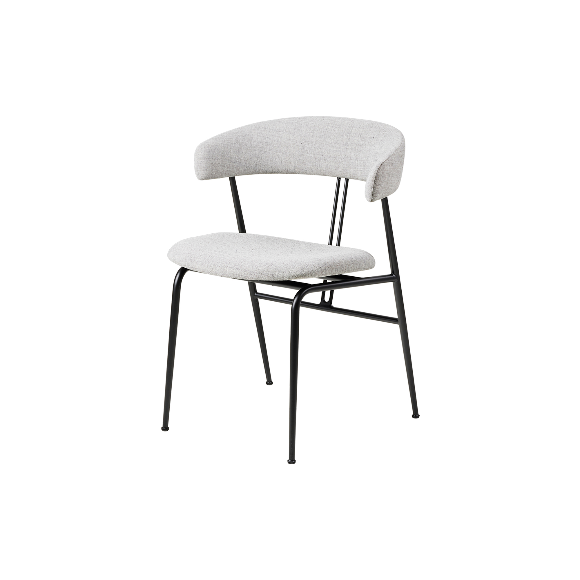 GUBI - Violin Dining Chair, Remix 123/black matt - H: 76 x B: 58 x D: 55,5 cm.