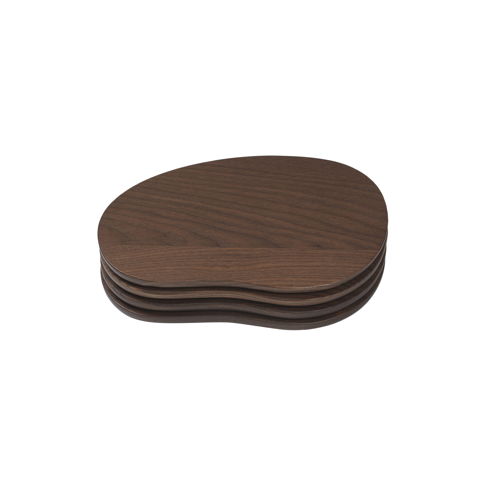 Ferm Living - Cairn Smørbræt 4 stk., dark brown