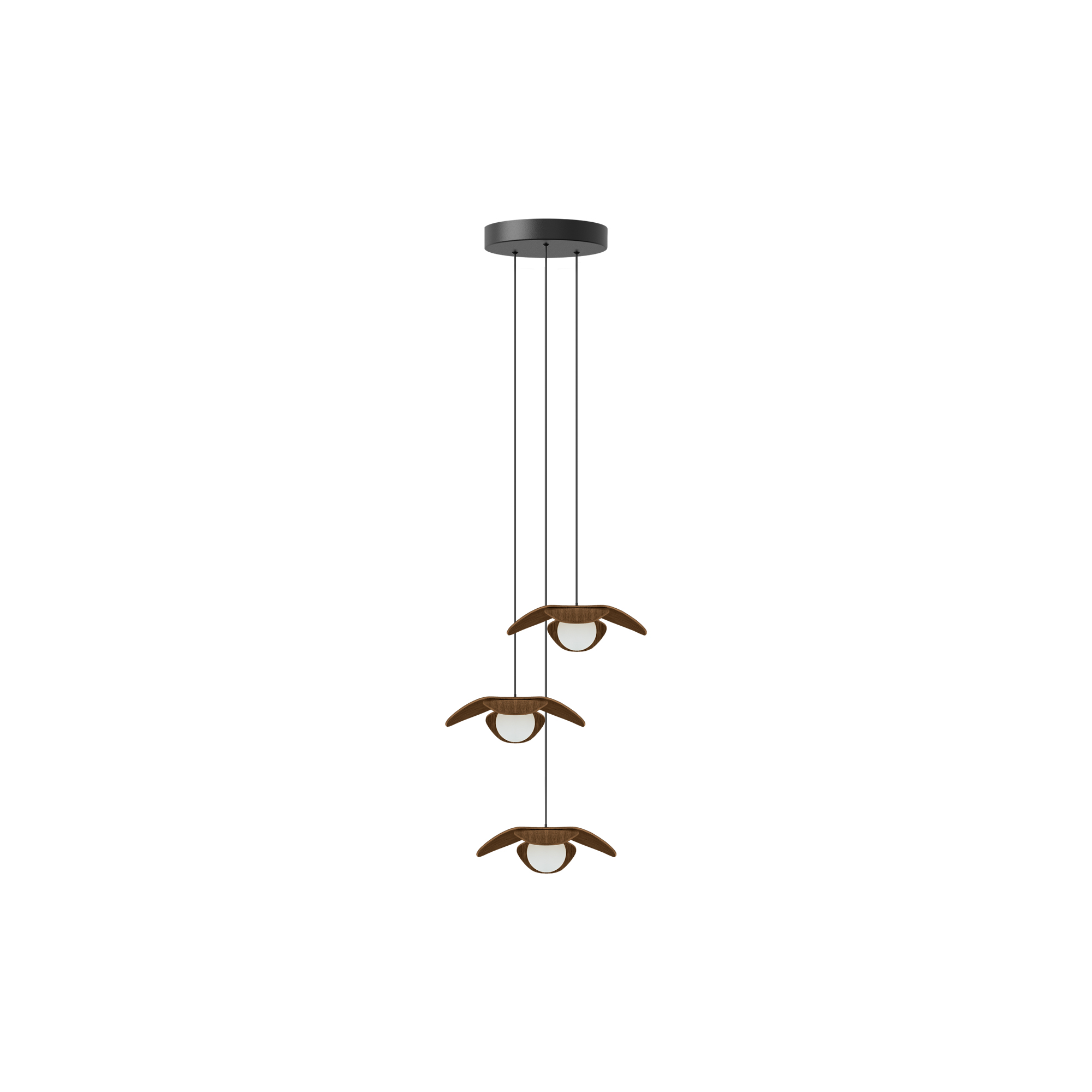 UMAGE - Forget Me Not Cluster 3 Pendant, dark oak