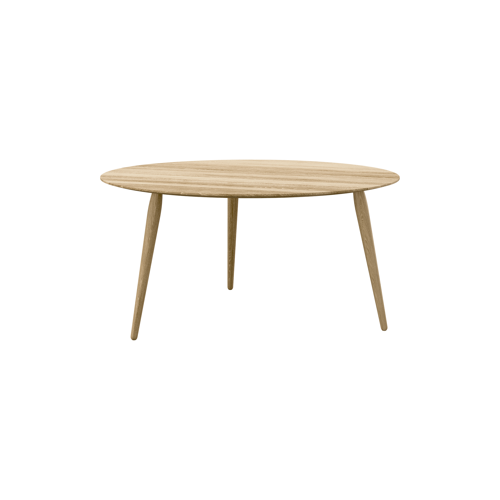 Bruunmunch Furniture - PLAYround Ø90 sofabord, naturolieret eg - H44 cm