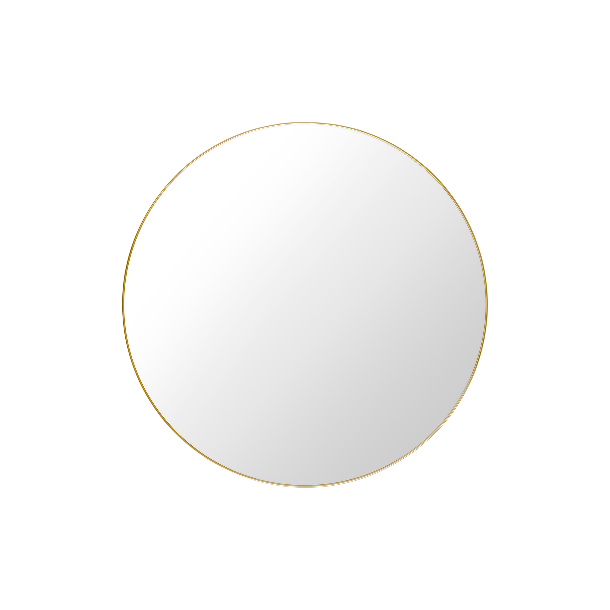 GUBI - GUBI Wall Mirror Round, polished brass - D: 2,7 x Ø 110 cm.