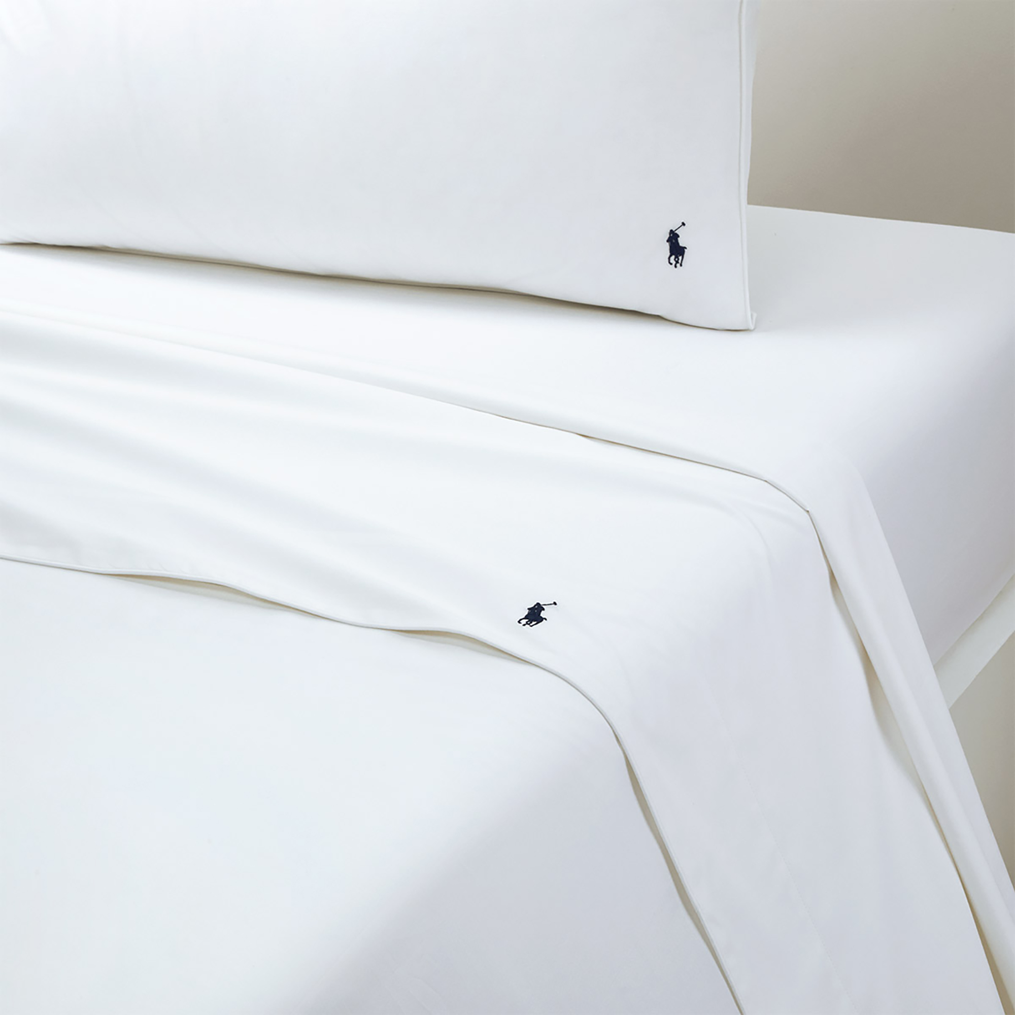 Ralph Lauren Home - Polo Player fladt lagen, white - 240x280 cm