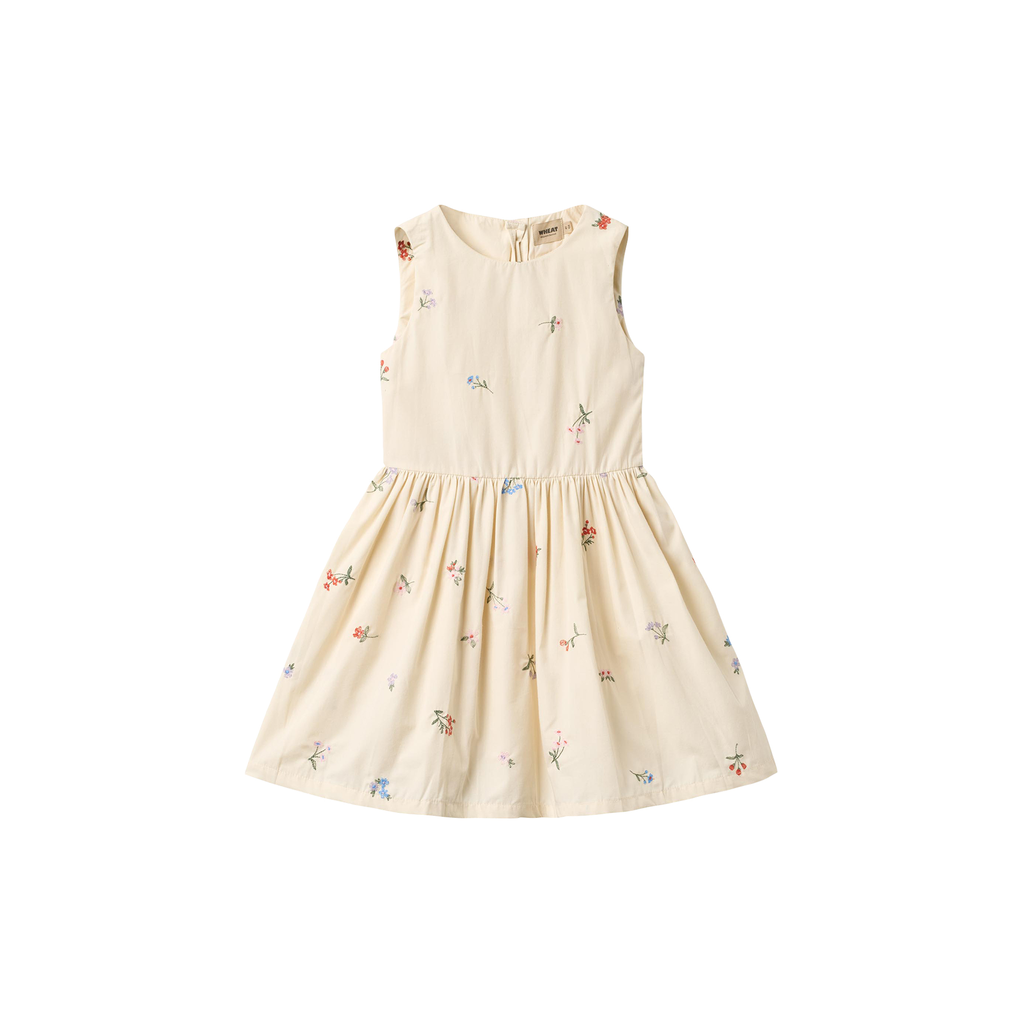 Wheat - Dress Thelma, ivory embroidery flowers - Str. 4Y-104
