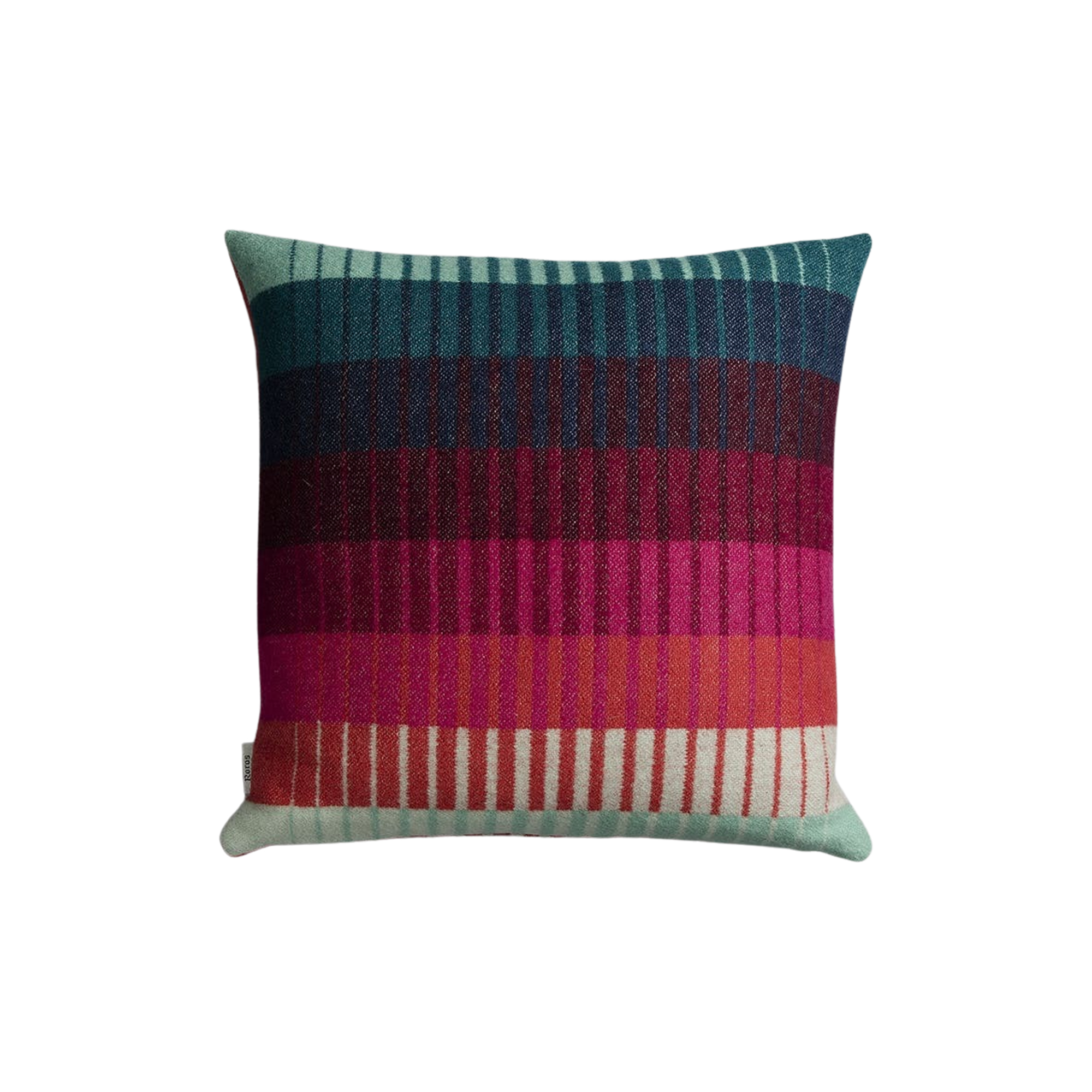 Røros Tweed - ÅSMUND GRADIENT Cushion, red/turquoise