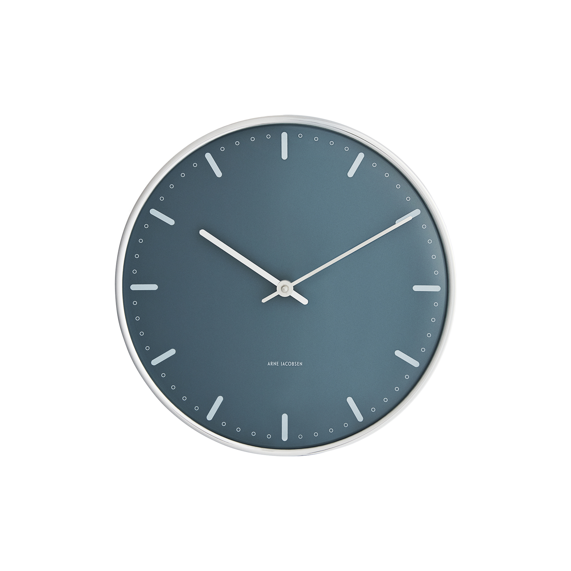 Arne Jacobsen Clocks - City Hall Vægur Medium, blå - Ø21 cm