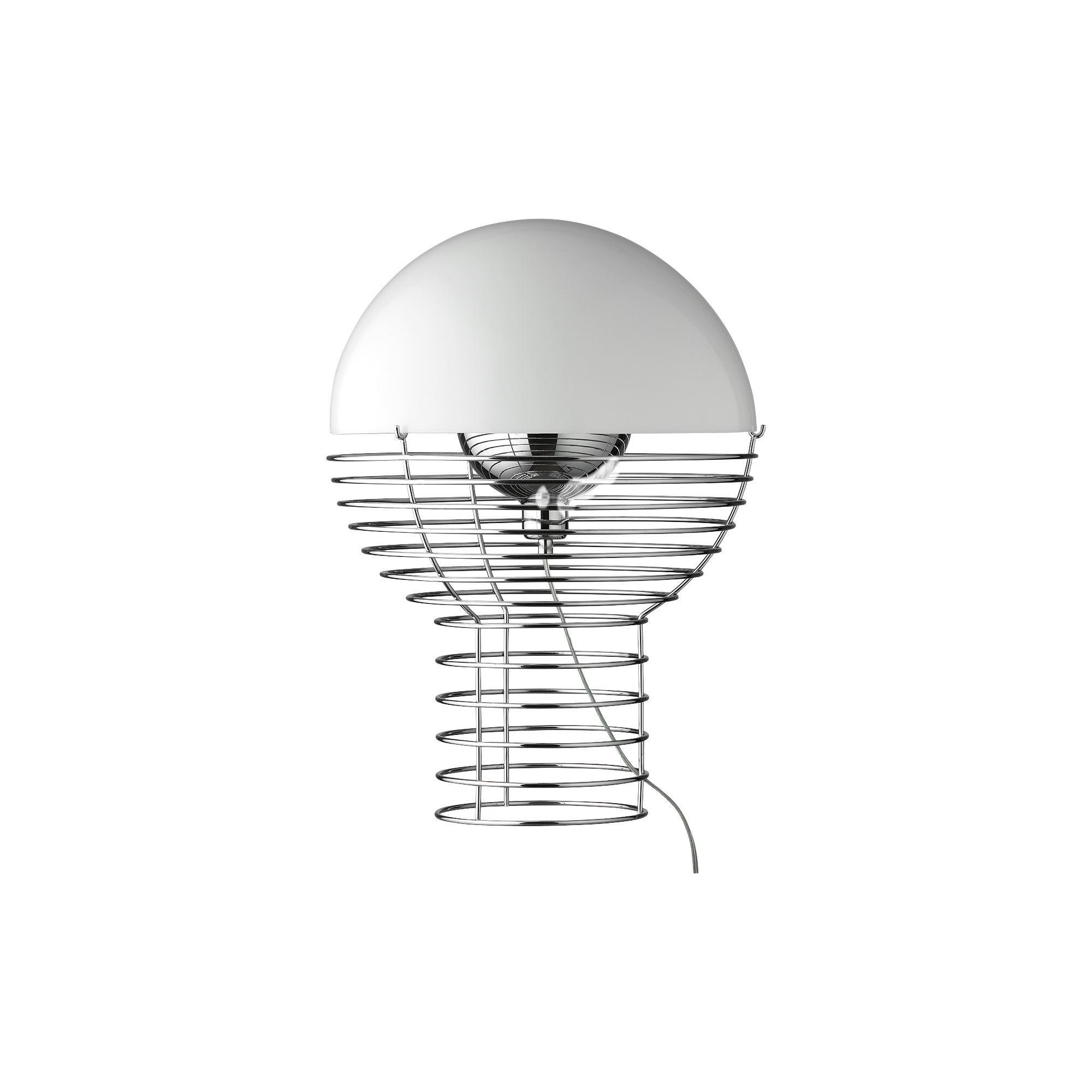Verpan - Wire bordlampe, white - H: 54 x Ø 40 cm.