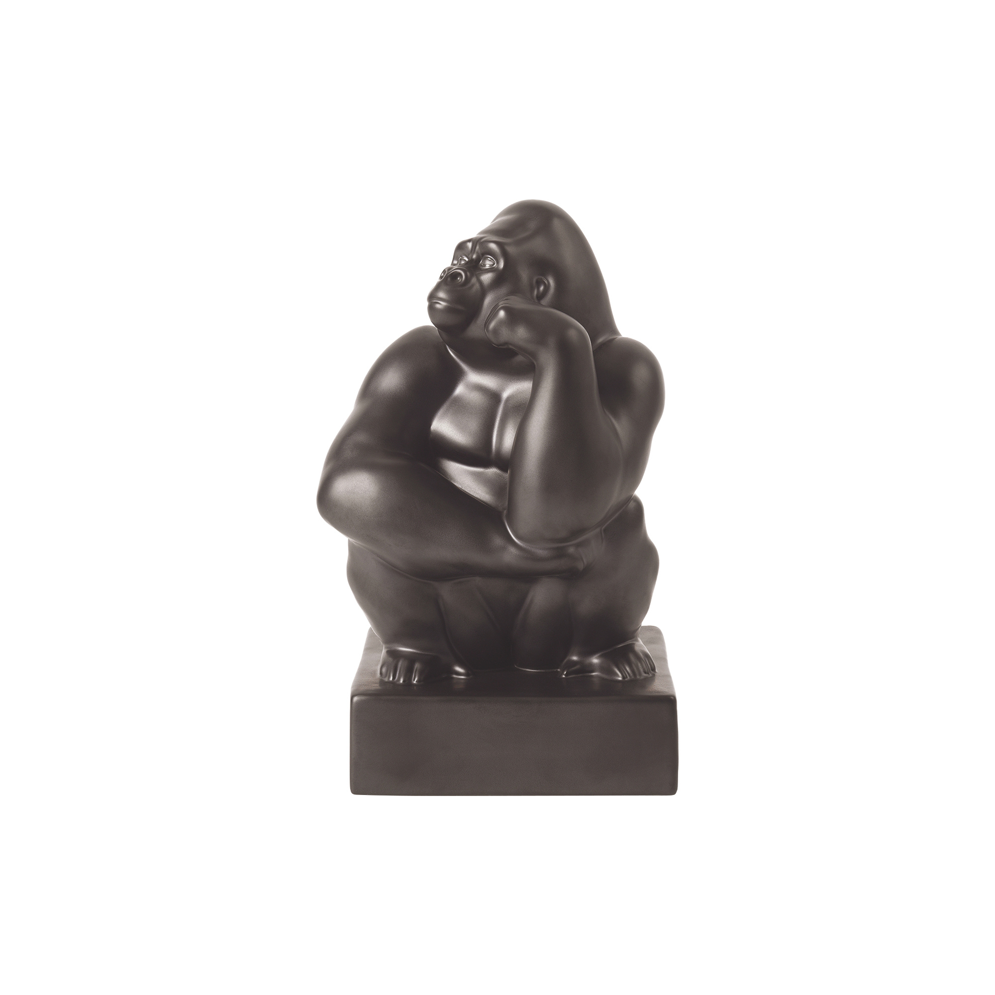 Royal Copenhagen - Gorilla figur Hånd mod kinden, Royal Copenhagen Samlerartikler