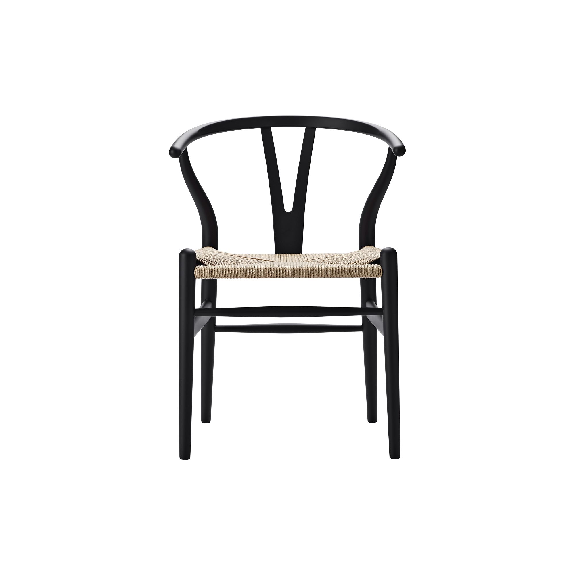 Carl Hansen & Søn - CH24 Y-stolen spisebordsstol, soft black - H: 76 x B: 55 x D: 51 cm.