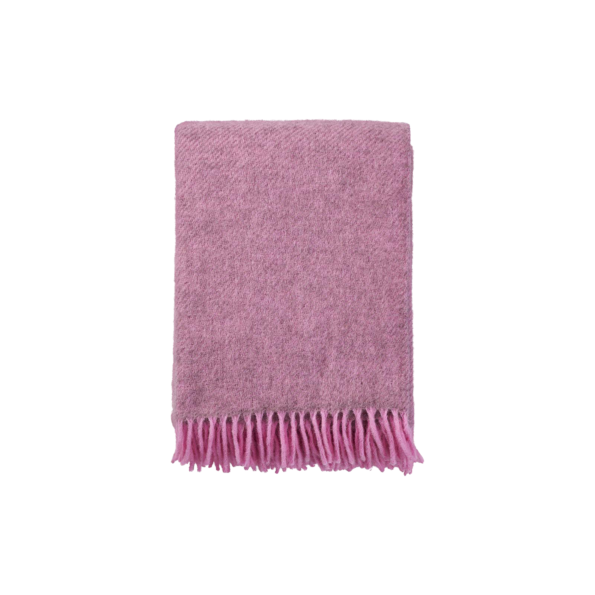 Klippan Yllefabrik - Gotland uld plaid, pink - 200x130 cm