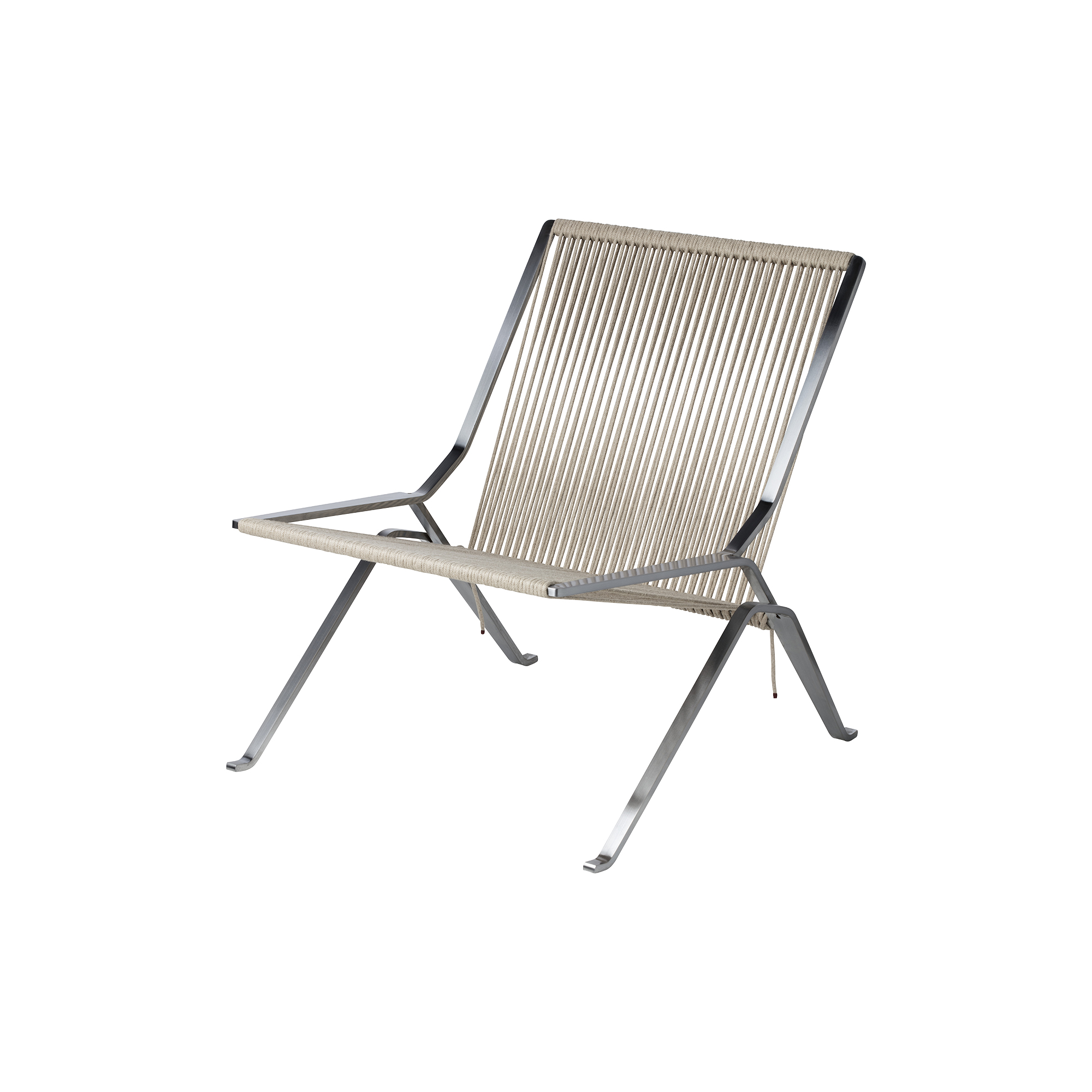 Fritz Hansen - PK25 loungestol, natur - H: 75 x B: 69 x D: 73 cm.
