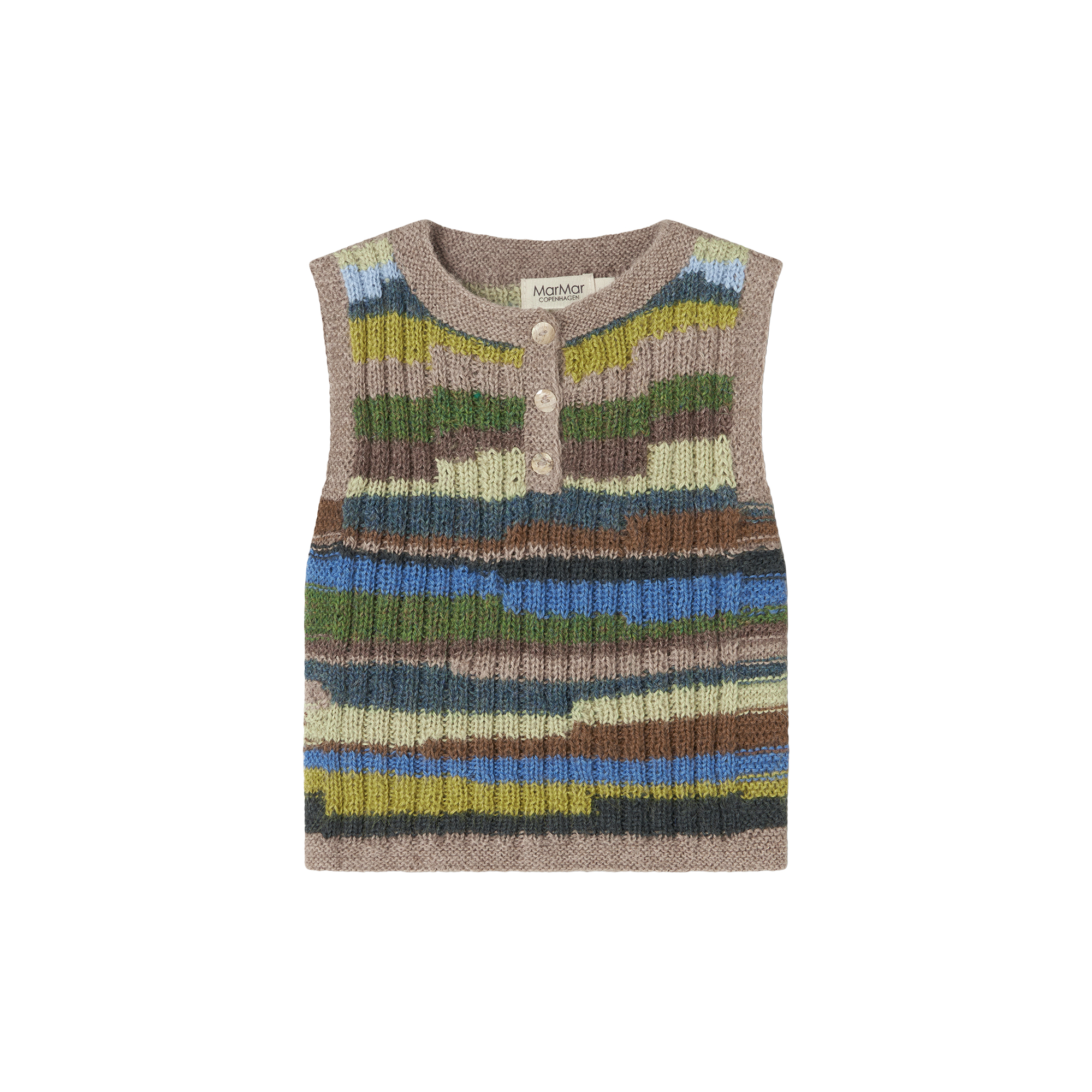 MarMar Copenhagen - Talvar Knit Vest, multicolour boy - Str. 6M-68