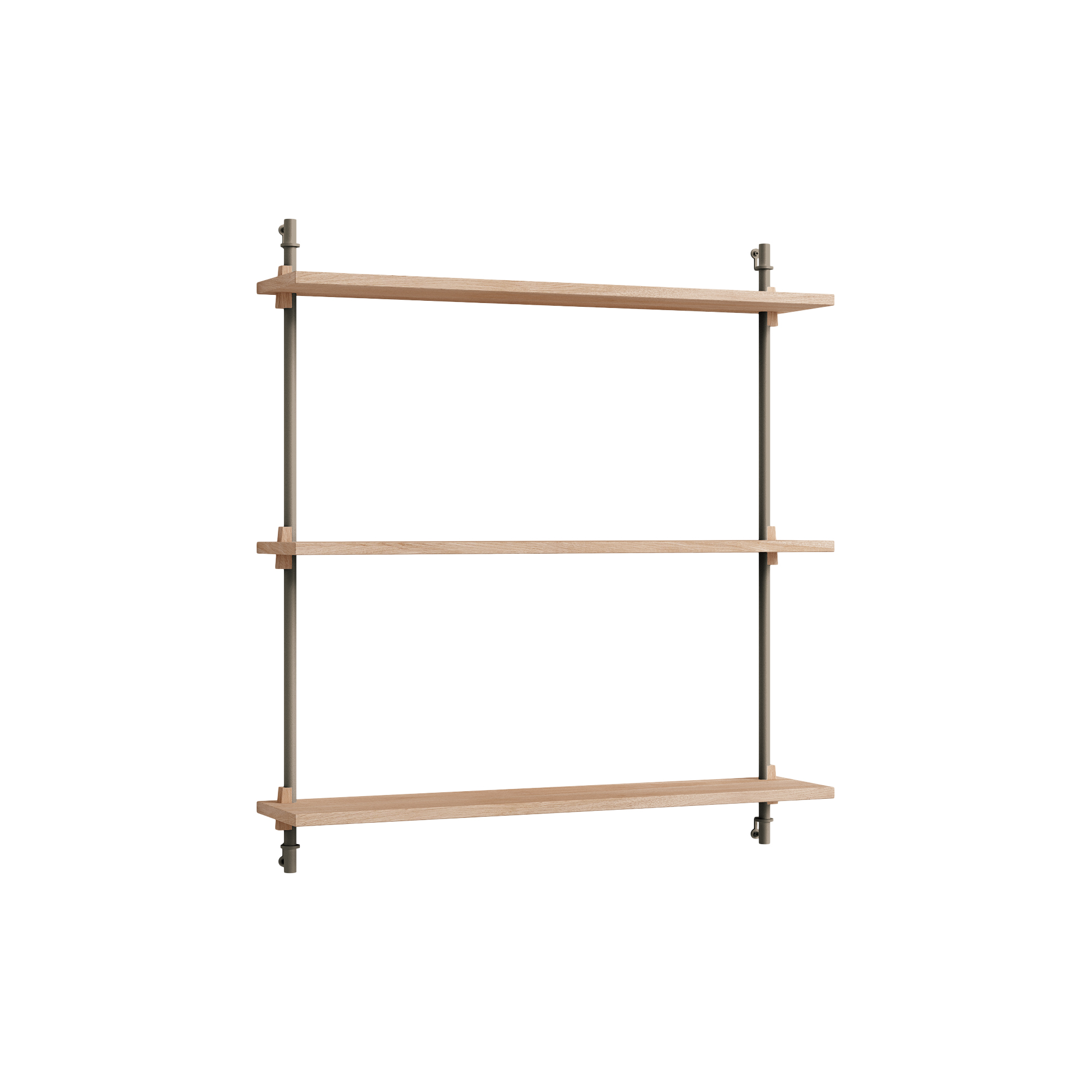 MOEBE - Wall Shelving Standard, oak/warm grey