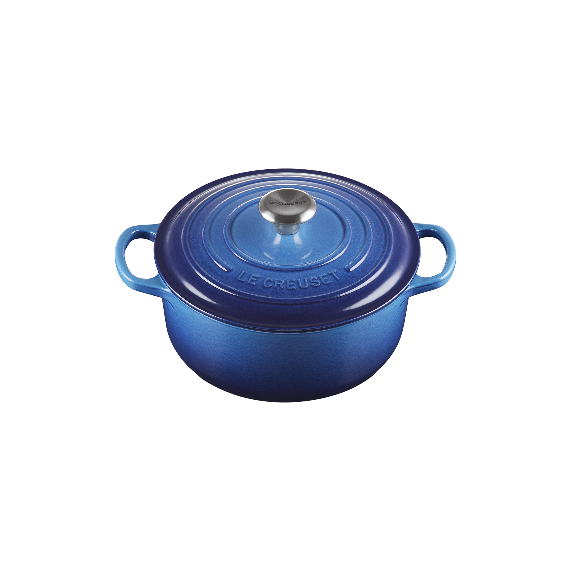 Le Creuset - Signature rund støbejernsgryde Ø 20 cm, azure blue - Ø20 cm
