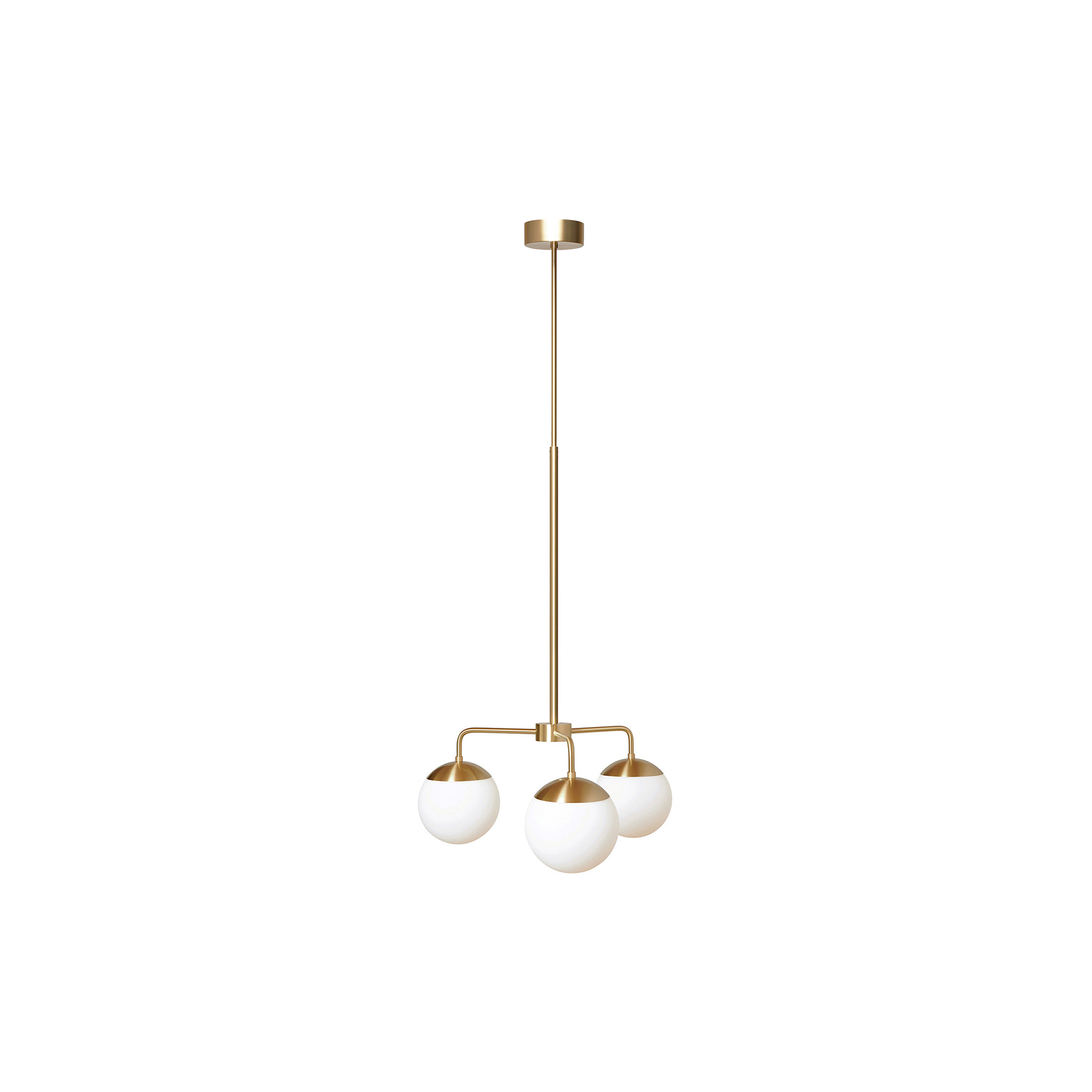 Rubn - Lord 3 Chandelier, brass/opal