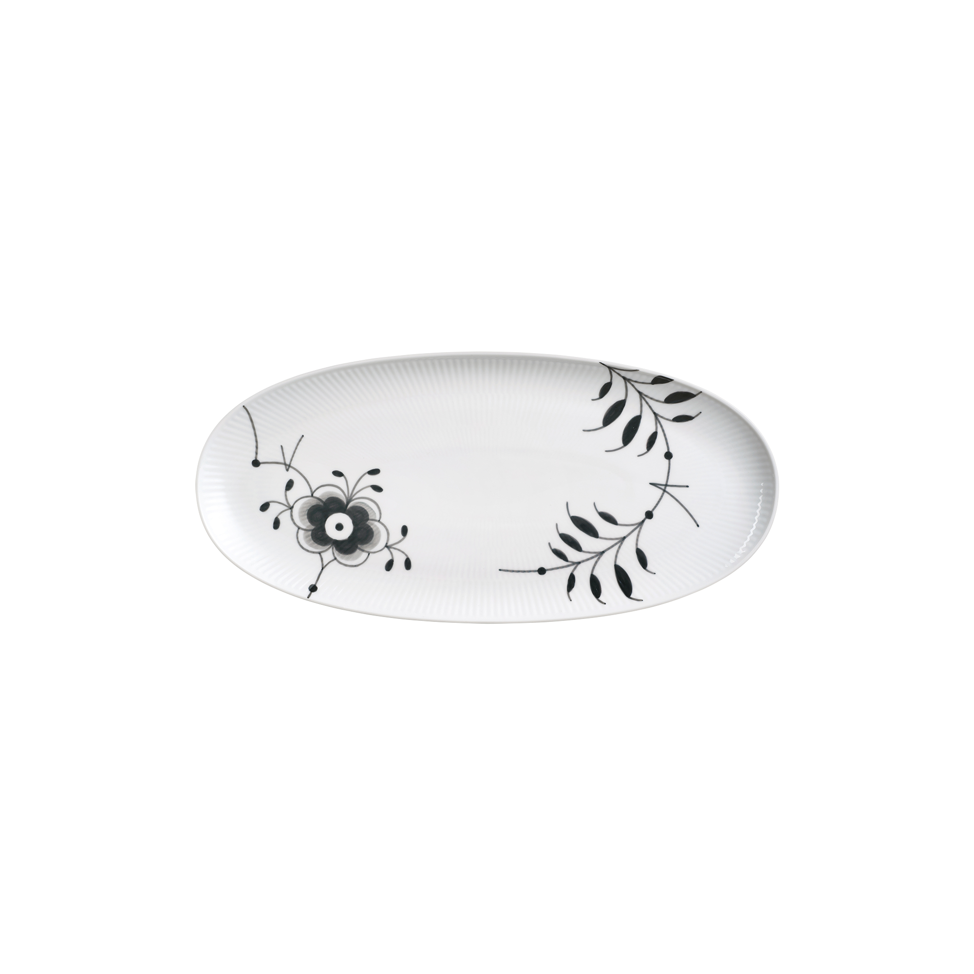 Royal Copenhagen - Sort Mega Riflet fad 37 cm