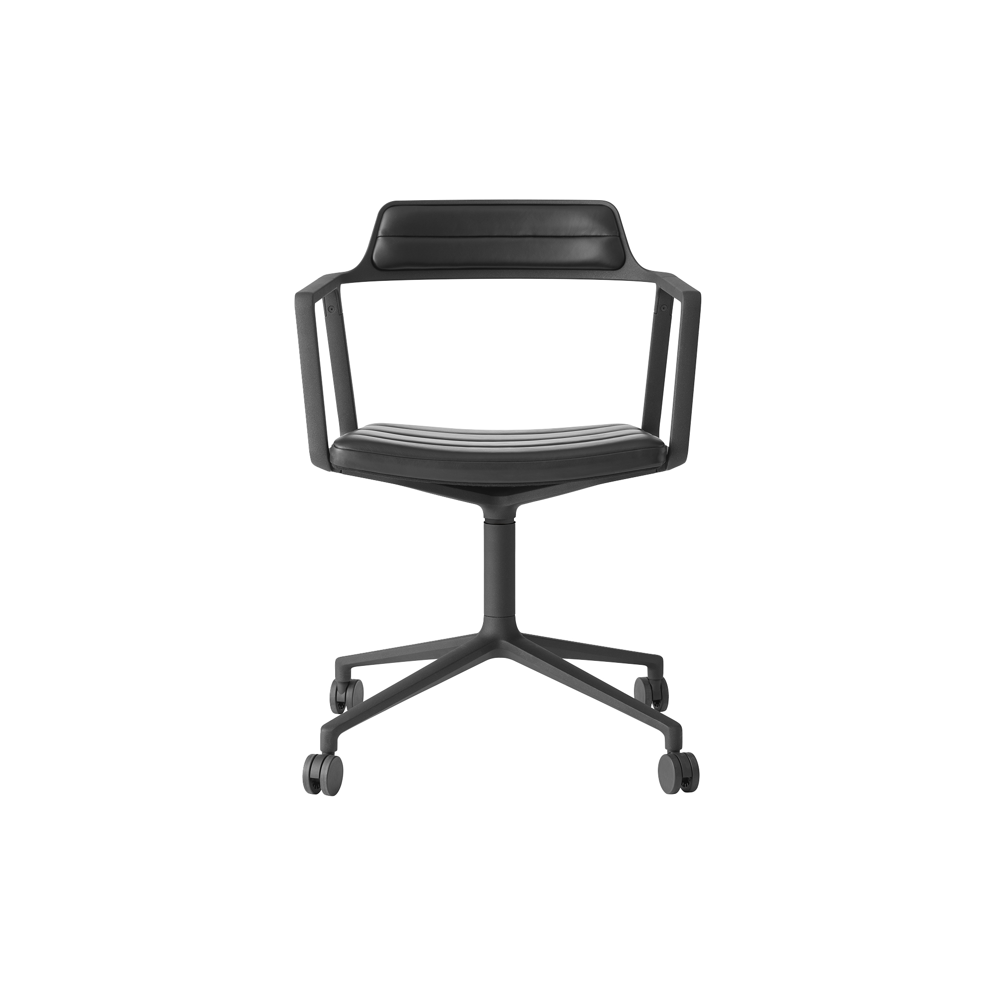 Vipp - VIPP452 Swivel Chair with Castors, black/black