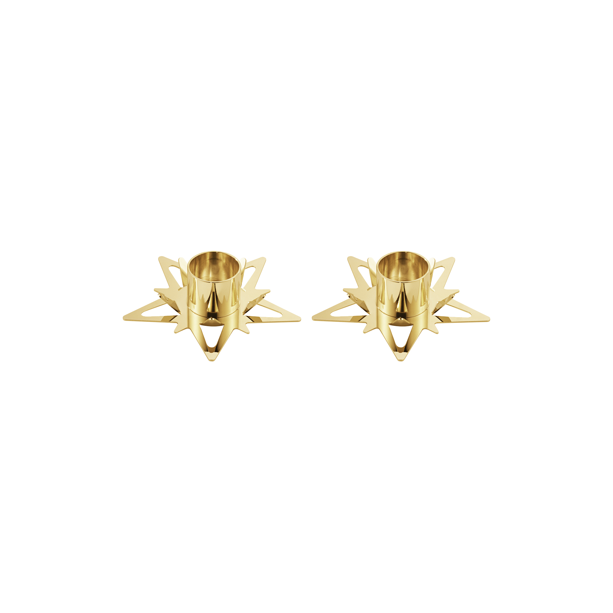Georg Jensen - Classic Christmas stjernelyseholder til kertelys 2 stk