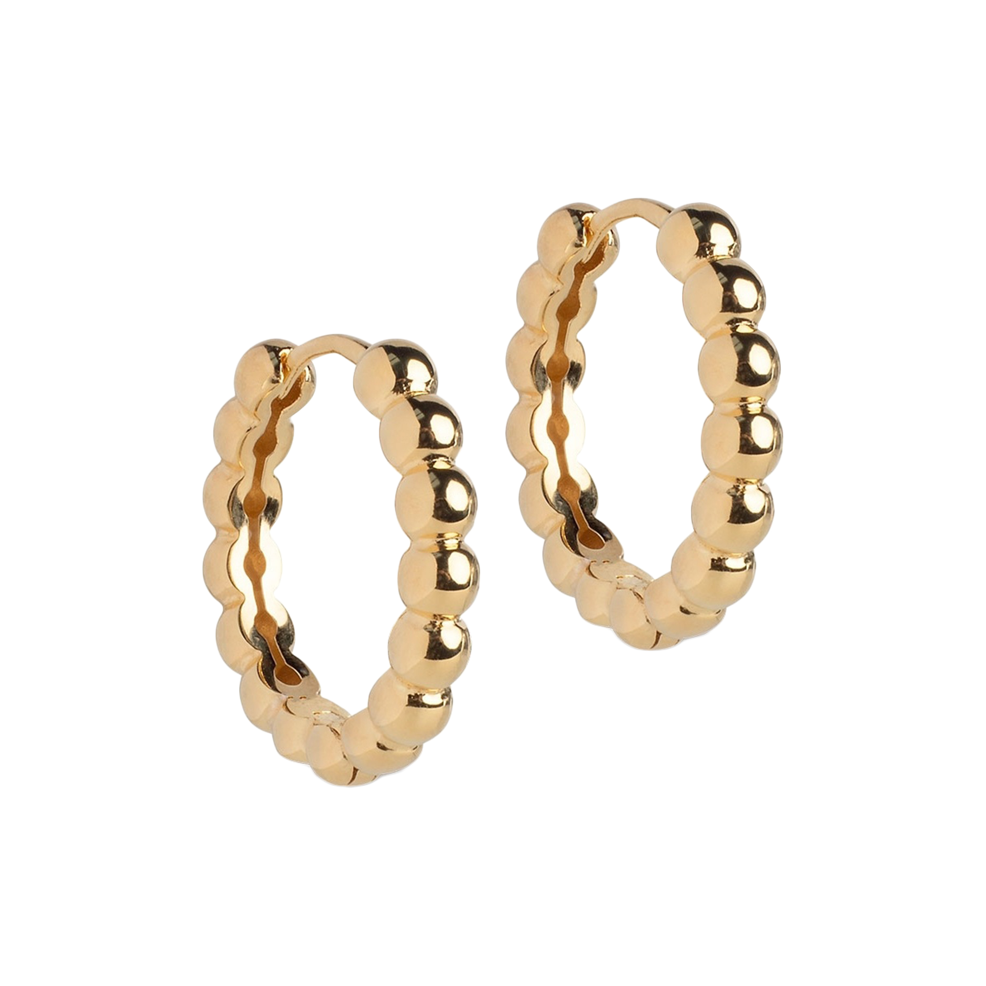 ENAMEL Copenhagen - Ball Hoops Large, forgyldt - Large